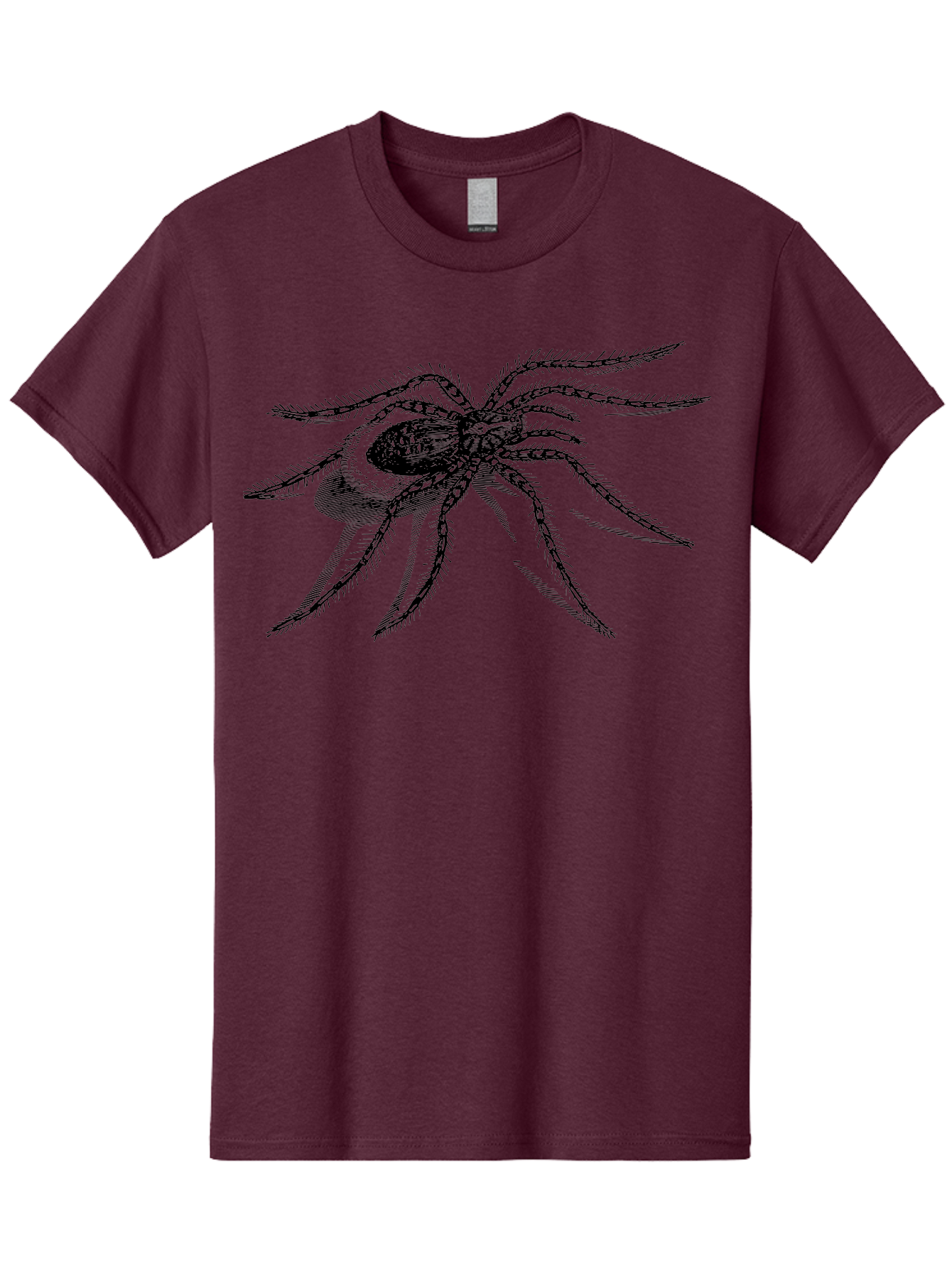 Tarantula-1 Men'S Graphic Tee, 100% Cotton, Comfortable Casual Summer Wear, Machine Washable, Black Spider, Spider Illustration, Arachnid Art, Creepy Crawlers, Eight-Legged Creature, Spider Graphics, Arachnophobia, Spider Silhouette Aab557