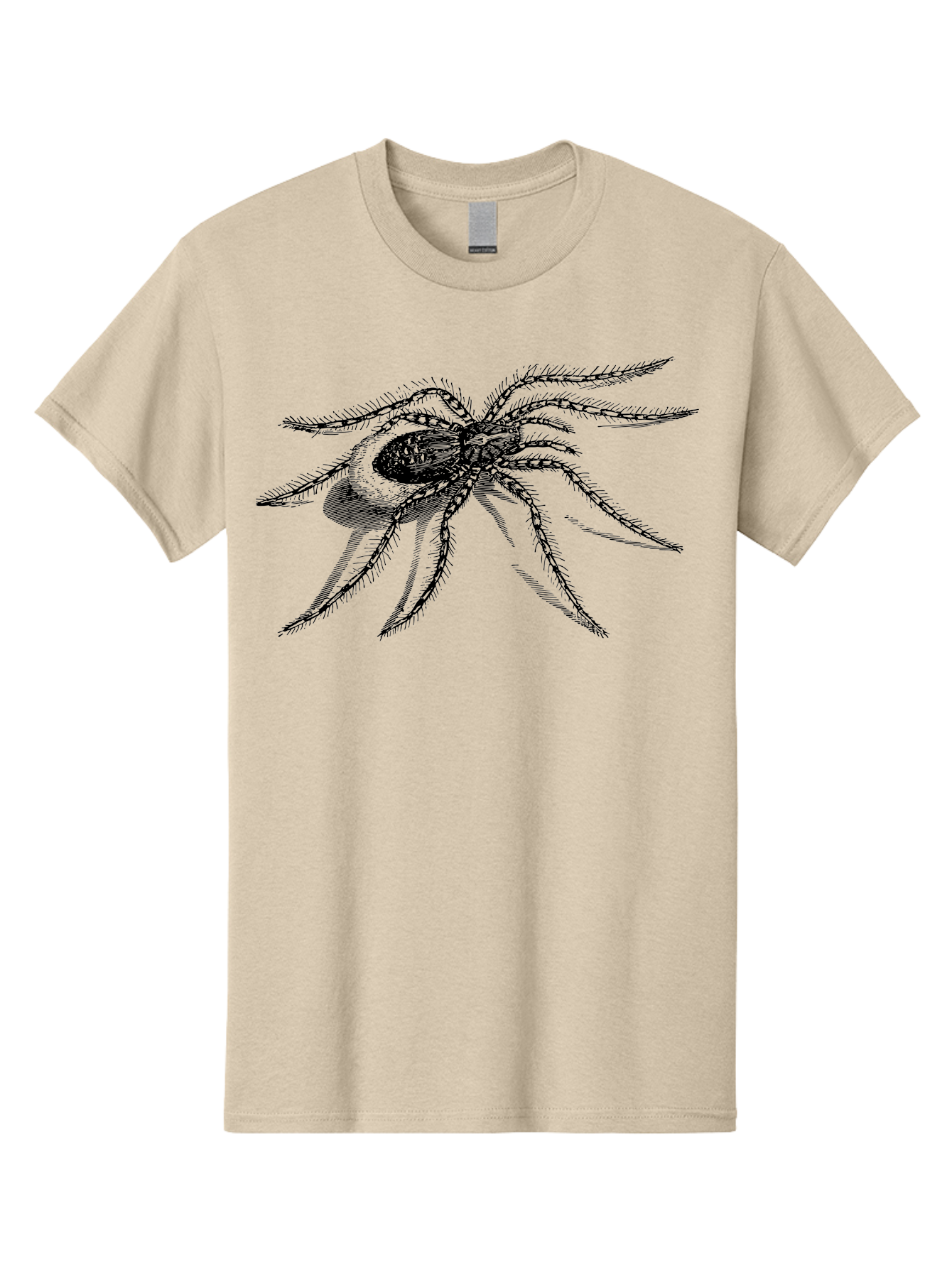 Tarantula-1 Men'S Graphic Tee, 100% Cotton, Comfortable Casual Summer Wear, Machine Washable, Black Spider, Spider Illustration, Arachnid Art, Creepy Crawlers, Eight-Legged Creature, Spider Graphics, Arachnophobia, Spider Silhouette Aab557