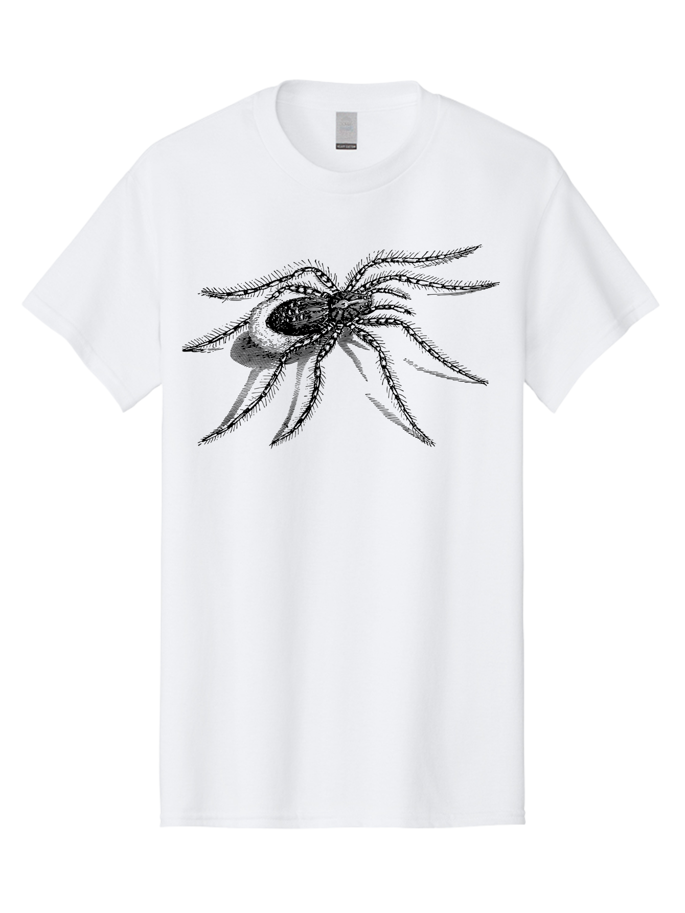 Tarantula-1 Men'S Graphic Tee, 100% Cotton, Comfortable Casual Summer Wear, Machine Washable, Black Spider, Spider Illustration, Arachnid Art, Creepy Crawlers, Eight-Legged Creature, Spider Graphics, Arachnophobia, Spider Silhouette Aab557