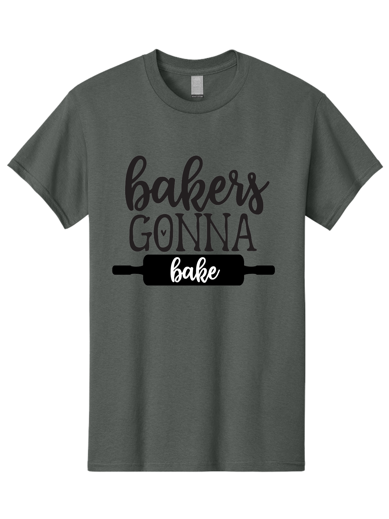 Bakers-Gonna-Bake-1 Men'S Graphic Tee, 100% Cotton, Comfortable Casual Summer Wear, Machine Washable, Baking Inspiration, Bakers Gonna Bake, Rolling Pin, Baking Quotes, Sweet Treats, Baker'S Life, Baking Love, Pastry Arts Aab562
