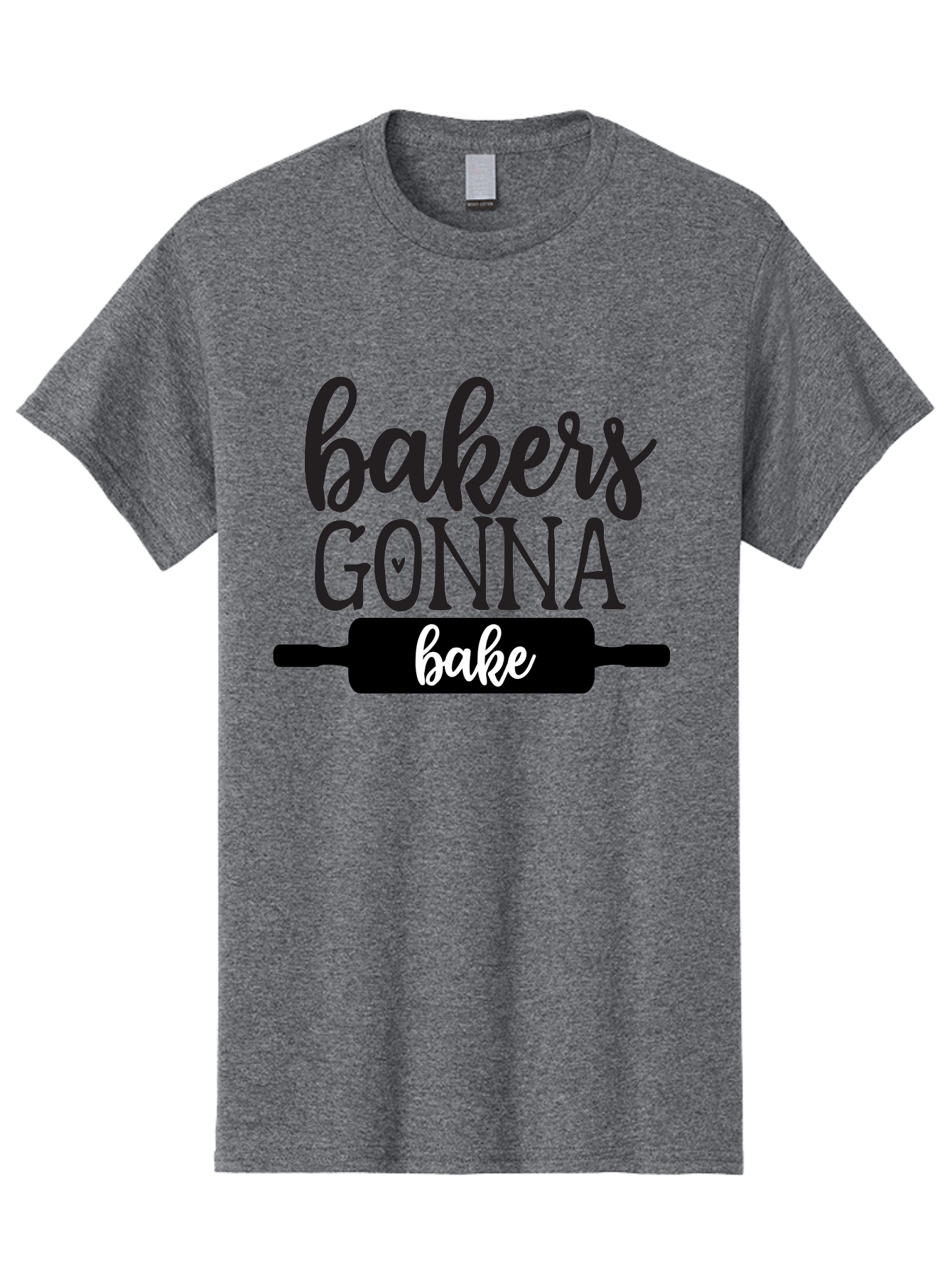 Bakers-Gonna-Bake-1 Men'S Graphic Tee, 100% Cotton, Comfortable Casual Summer Wear, Machine Washable, Baking Inspiration, Bakers Gonna Bake, Rolling Pin, Baking Quotes, Sweet Treats, Baker'S Life, Baking Love, Pastry Arts Aab562