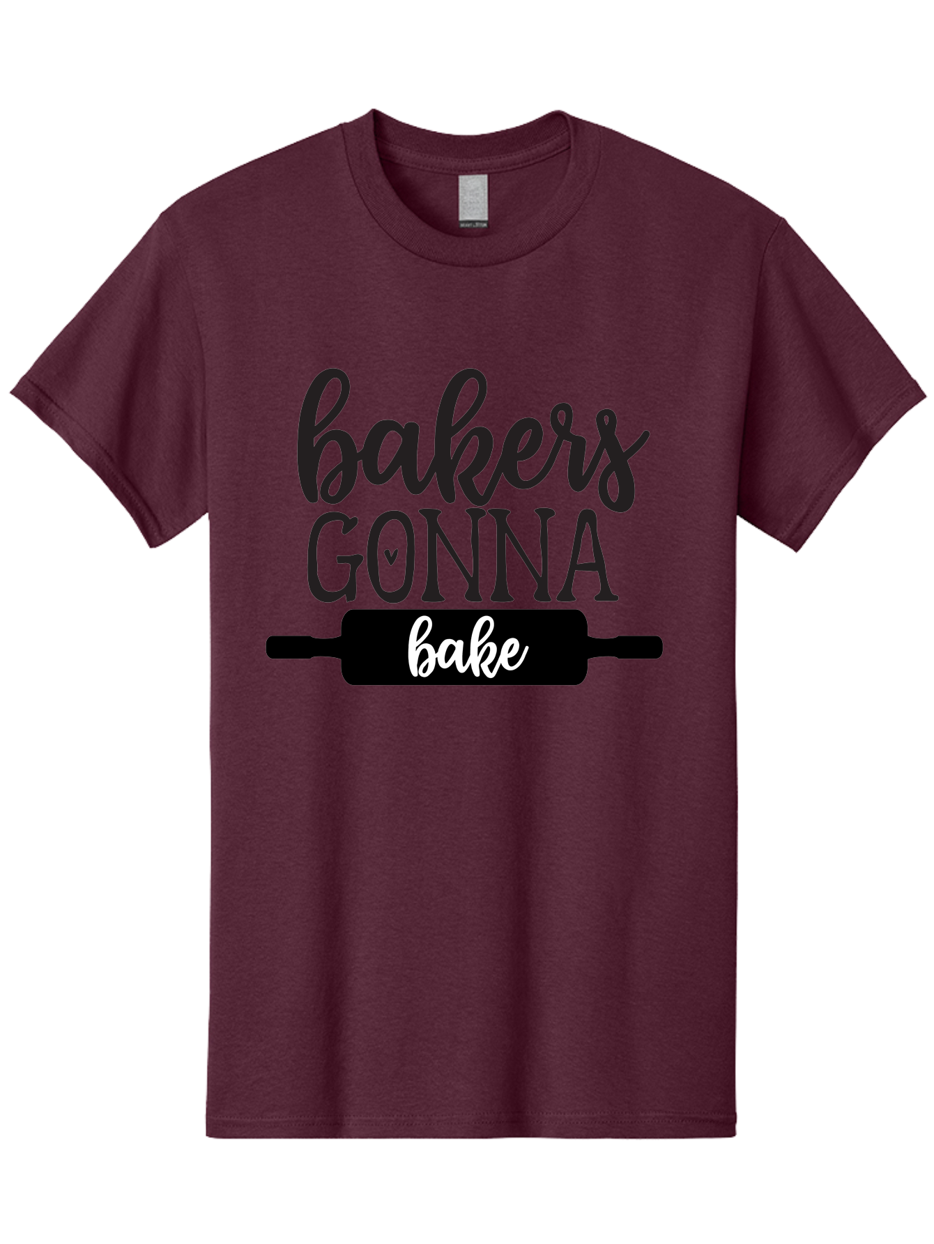 Bakers-Gonna-Bake-1 Men'S Graphic Tee, 100% Cotton, Comfortable Casual Summer Wear, Machine Washable, Baking Inspiration, Bakers Gonna Bake, Rolling Pin, Baking Quotes, Sweet Treats, Baker'S Life, Baking Love, Pastry Arts Aab562