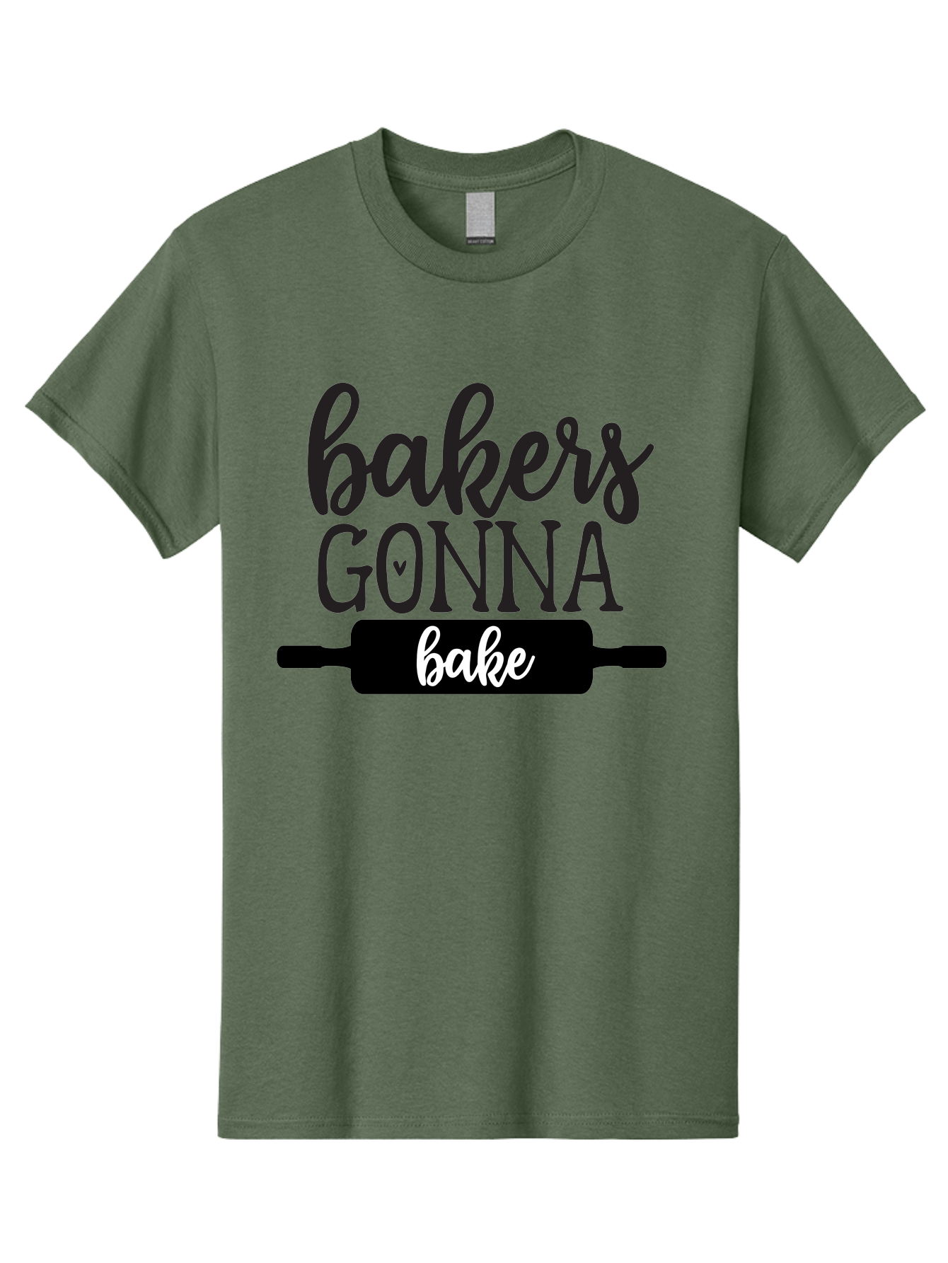 Bakers-Gonna-Bake-1 Men'S Graphic Tee, 100% Cotton, Comfortable Casual Summer Wear, Machine Washable, Baking Inspiration, Bakers Gonna Bake, Rolling Pin, Baking Quotes, Sweet Treats, Baker'S Life, Baking Love, Pastry Arts Aab562