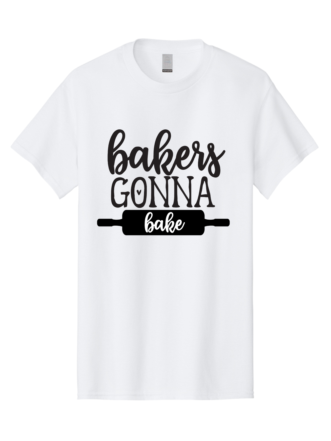 Bakers-Gonna-Bake-1 Men'S Graphic Tee, 100% Cotton, Comfortable Casual Summer Wear, Machine Washable, Baking Inspiration, Bakers Gonna Bake, Rolling Pin, Baking Quotes, Sweet Treats, Baker'S Life, Baking Love, Pastry Arts Aab562