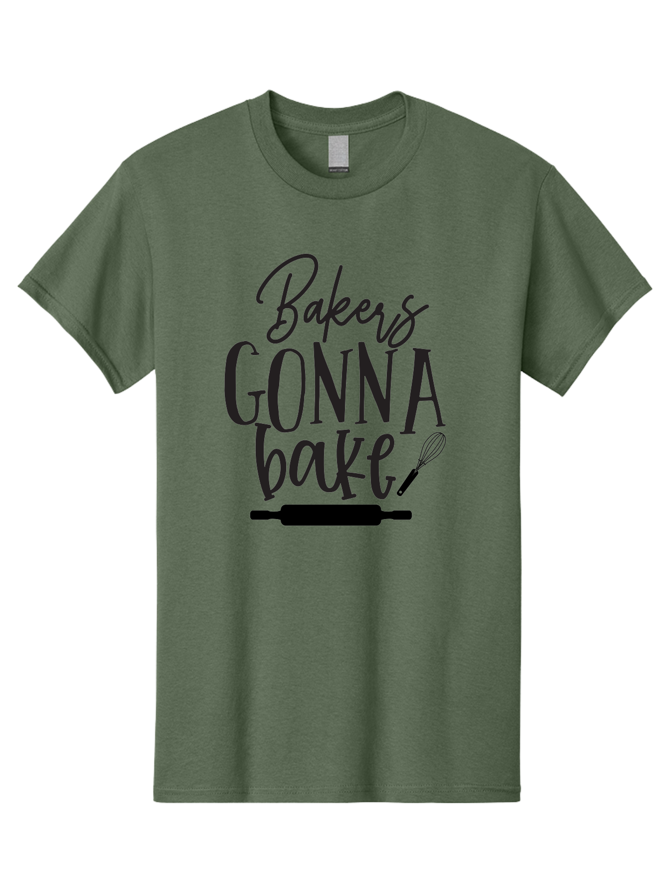 Bakers-Gonna-Bake Men'S Graphic Tee, 100% Cotton, Comfortable Casual Summer Wear, Machine Washable, Baking Quote, Bakers Gonna Bake, Bakery Slogan, Baking Humor, Rolling Pin, Whisk, Baking Utensils, Baker'S Quote, Funny Baking Saying Aab563