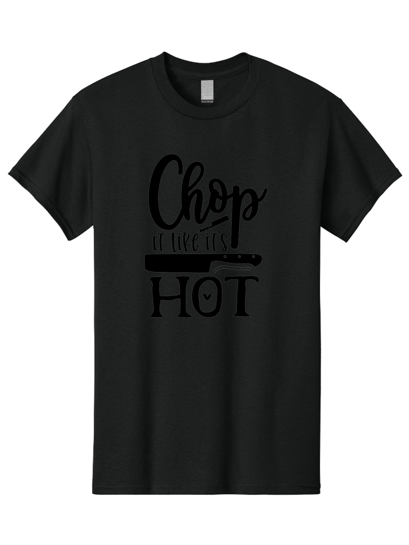 Chop-It-Like-It-S-Hot Men'S Graphic Tee, 100% Cotton, Comfortable Casual Summer Wear, Machine Washable, Funny Kitchen Quote, Chef Knife, Cooking Humor, Kitchen Decor, Culinary Art, Chef Jokes, Kitchen Inspiration Aab570