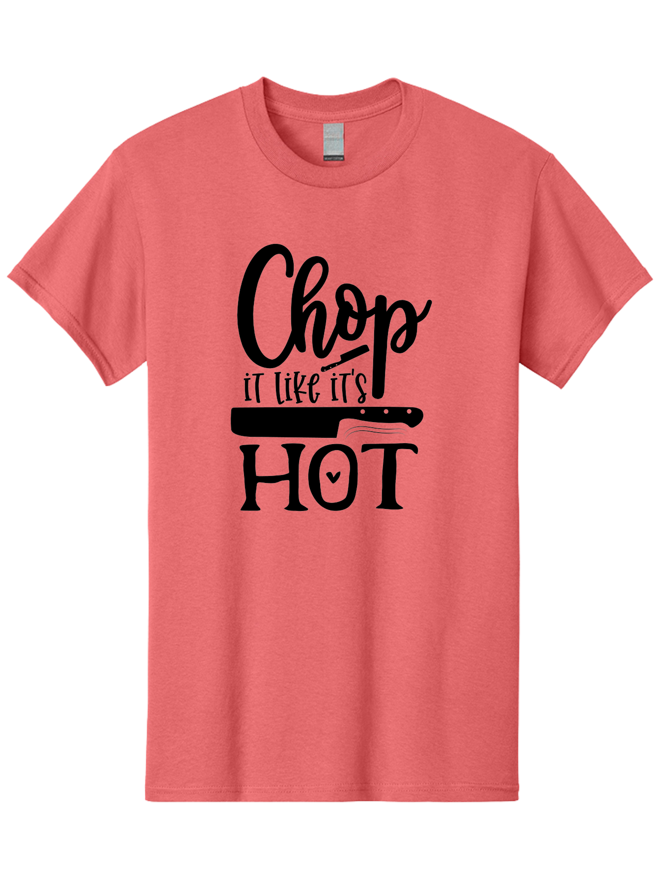 Chop-It-Like-It-S-Hot Men'S Graphic Tee, 100% Cotton, Comfortable Casual Summer Wear, Machine Washable, Funny Kitchen Quote, Chef Knife, Cooking Humor, Kitchen Decor, Culinary Art, Chef Jokes, Kitchen Inspiration Aab570