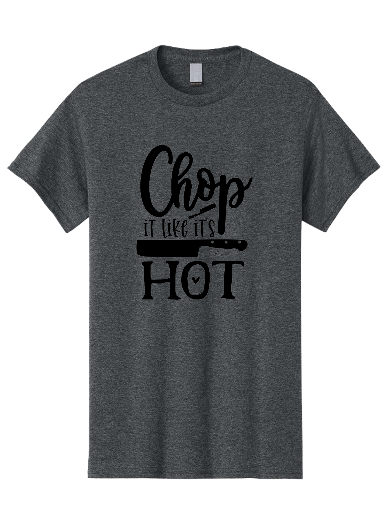 Chop-It-Like-It-S-Hot Men'S Graphic Tee, 100% Cotton, Comfortable Casual Summer Wear, Machine Washable, Funny Kitchen Quote, Chef Knife, Cooking Humor, Kitchen Decor, Culinary Art, Chef Jokes, Kitchen Inspiration Aab570