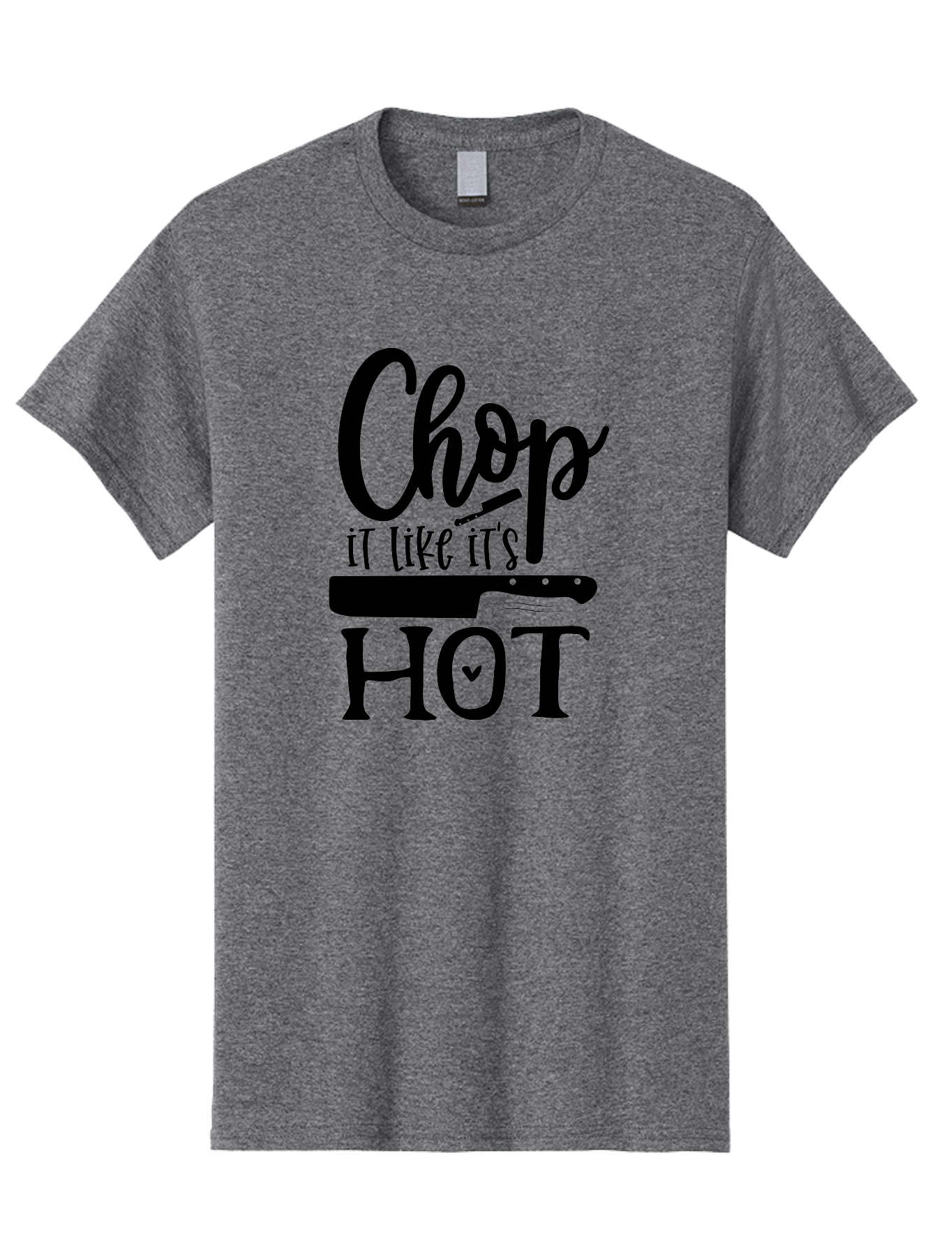 Chop-It-Like-It-S-Hot Men'S Graphic Tee, 100% Cotton, Comfortable Casual Summer Wear, Machine Washable, Funny Kitchen Quote, Chef Knife, Cooking Humor, Kitchen Decor, Culinary Art, Chef Jokes, Kitchen Inspiration Aab570