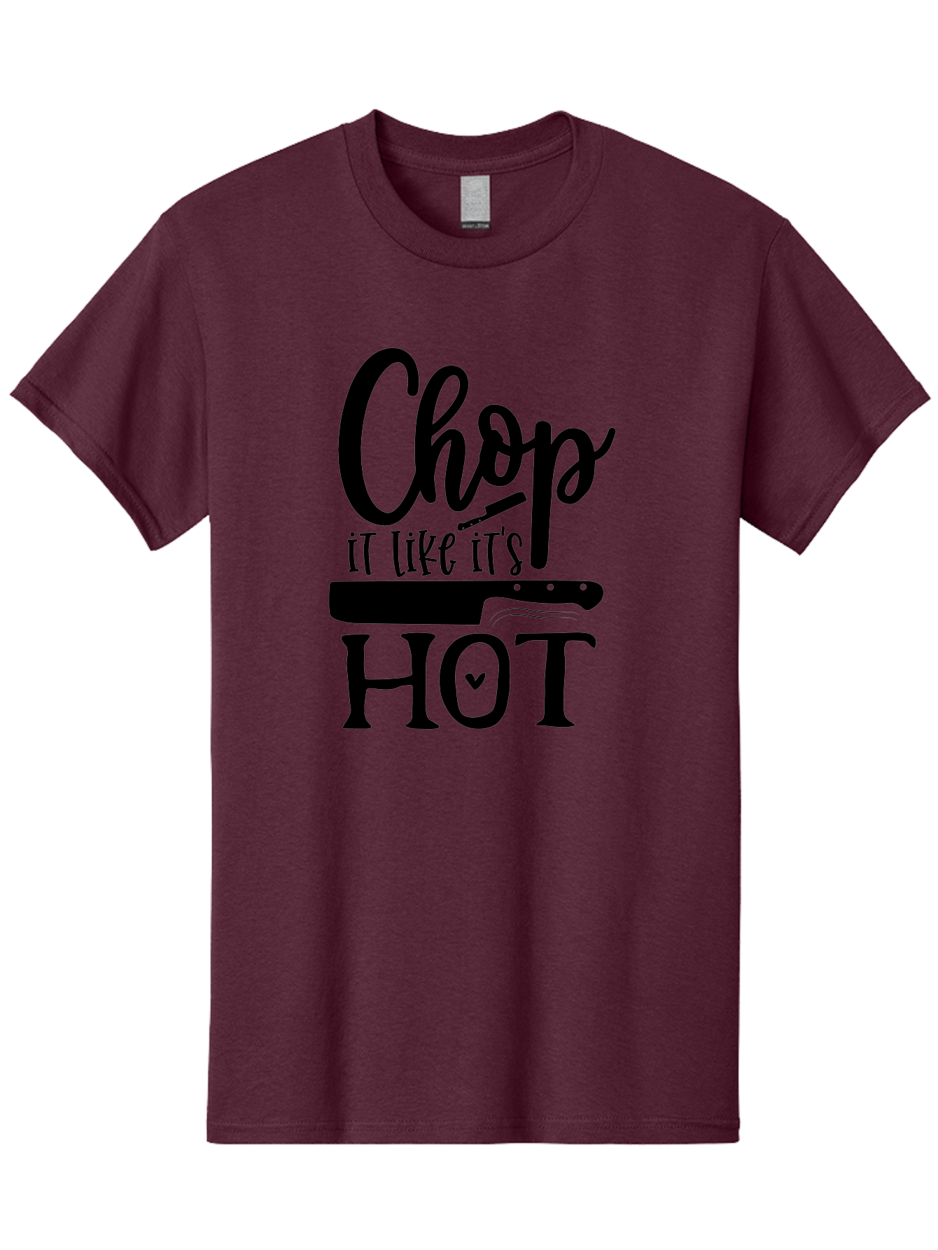 Chop-It-Like-It-S-Hot Men'S Graphic Tee, 100% Cotton, Comfortable Casual Summer Wear, Machine Washable, Funny Kitchen Quote, Chef Knife, Cooking Humor, Kitchen Decor, Culinary Art, Chef Jokes, Kitchen Inspiration Aab570