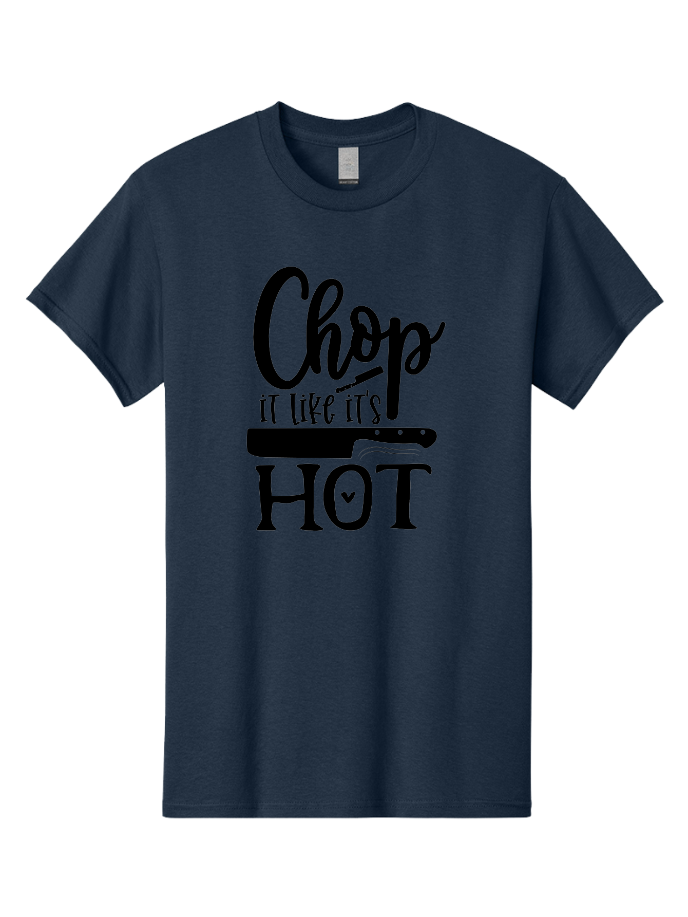 Chop-It-Like-It-S-Hot Men'S Graphic Tee, 100% Cotton, Comfortable Casual Summer Wear, Machine Washable, Funny Kitchen Quote, Chef Knife, Cooking Humor, Kitchen Decor, Culinary Art, Chef Jokes, Kitchen Inspiration Aab570