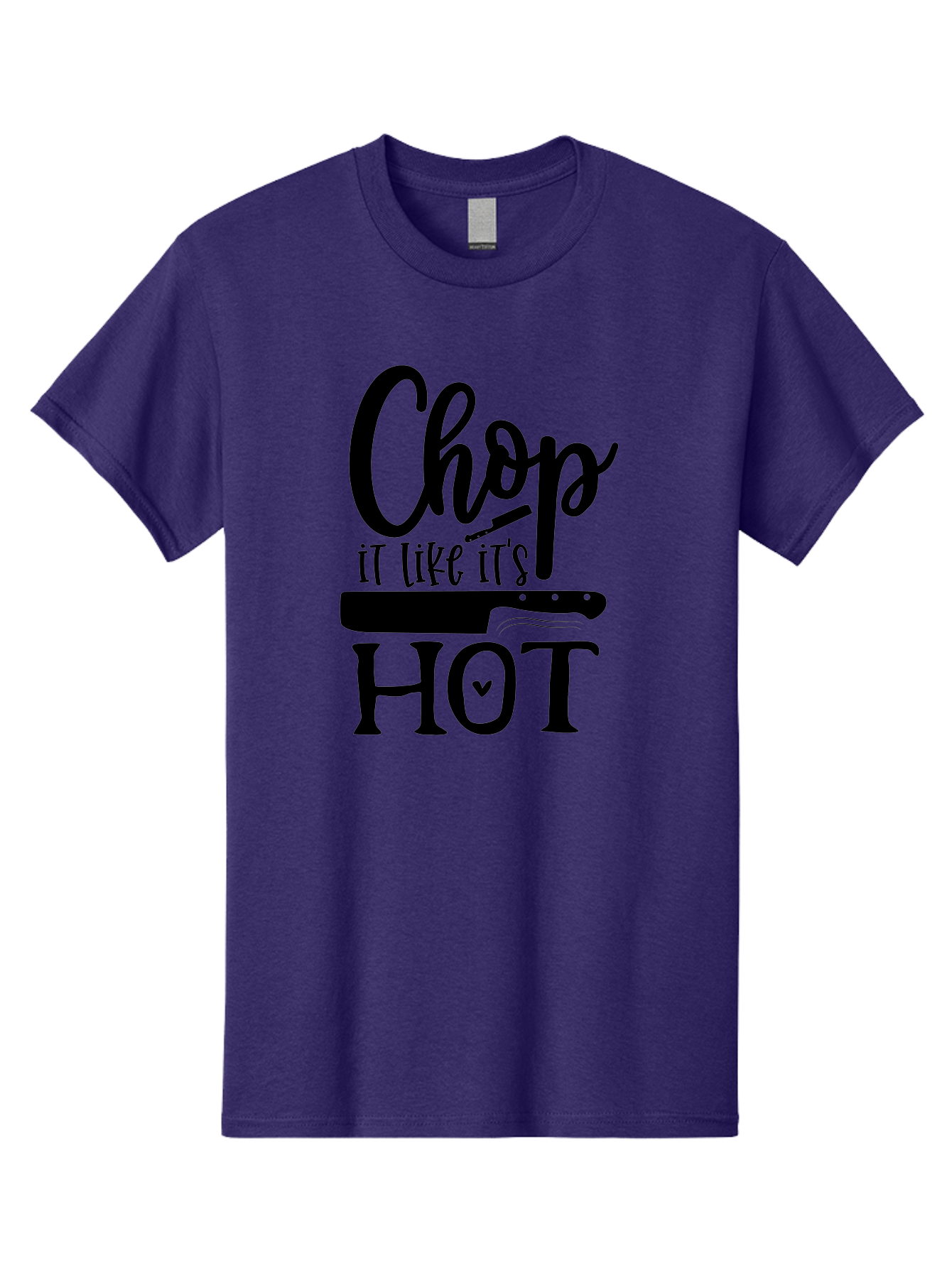 Chop-It-Like-It-S-Hot Men'S Graphic Tee, 100% Cotton, Comfortable Casual Summer Wear, Machine Washable, Funny Kitchen Quote, Chef Knife, Cooking Humor, Kitchen Decor, Culinary Art, Chef Jokes, Kitchen Inspiration Aab570