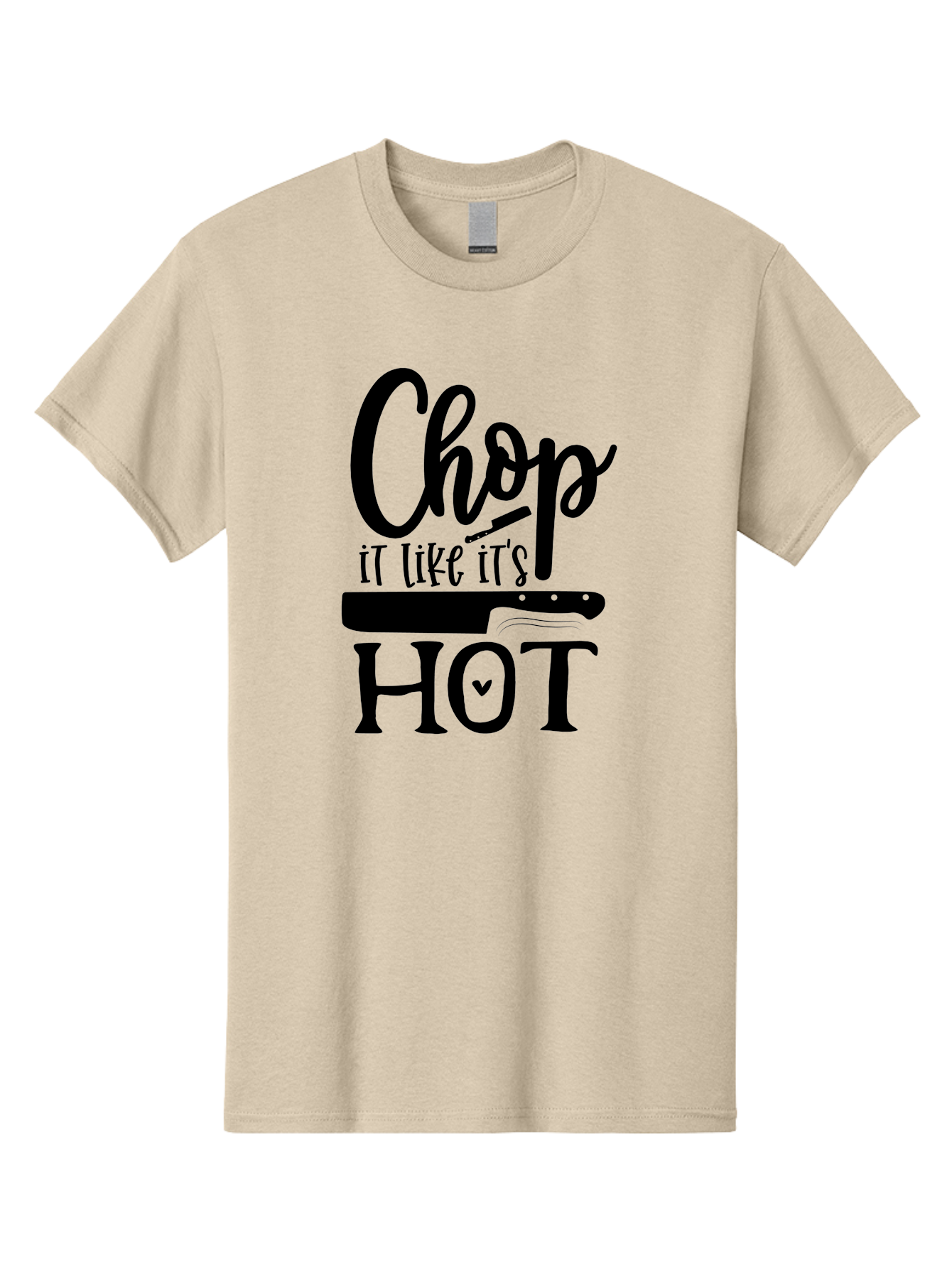 Chop-It-Like-It-S-Hot Men'S Graphic Tee, 100% Cotton, Comfortable Casual Summer Wear, Machine Washable, Funny Kitchen Quote, Chef Knife, Cooking Humor, Kitchen Decor, Culinary Art, Chef Jokes, Kitchen Inspiration Aab570