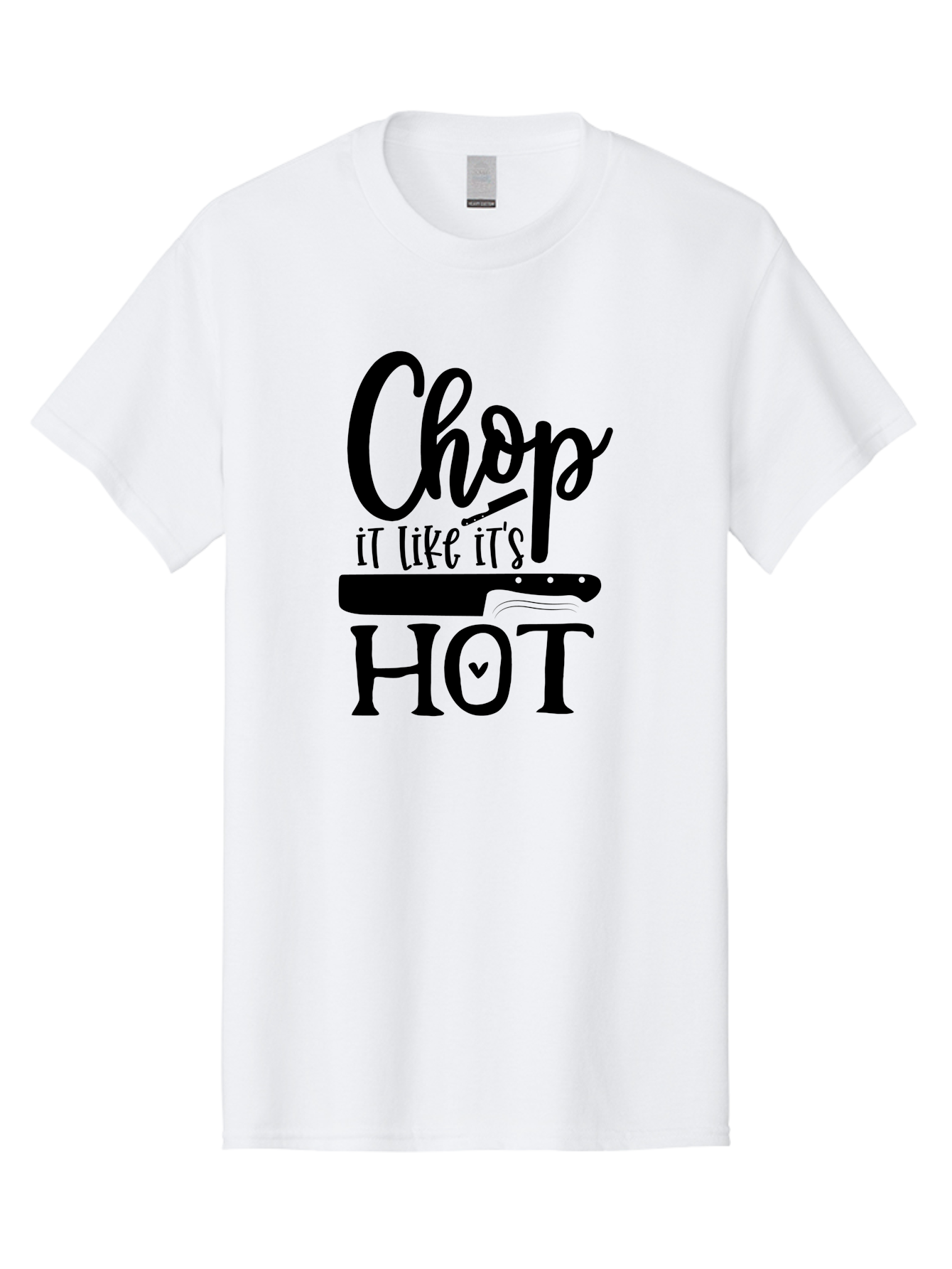 Chop-It-Like-It-S-Hot Men'S Graphic Tee, 100% Cotton, Comfortable Casual Summer Wear, Machine Washable, Funny Kitchen Quote, Chef Knife, Cooking Humor, Kitchen Decor, Culinary Art, Chef Jokes, Kitchen Inspiration Aab570