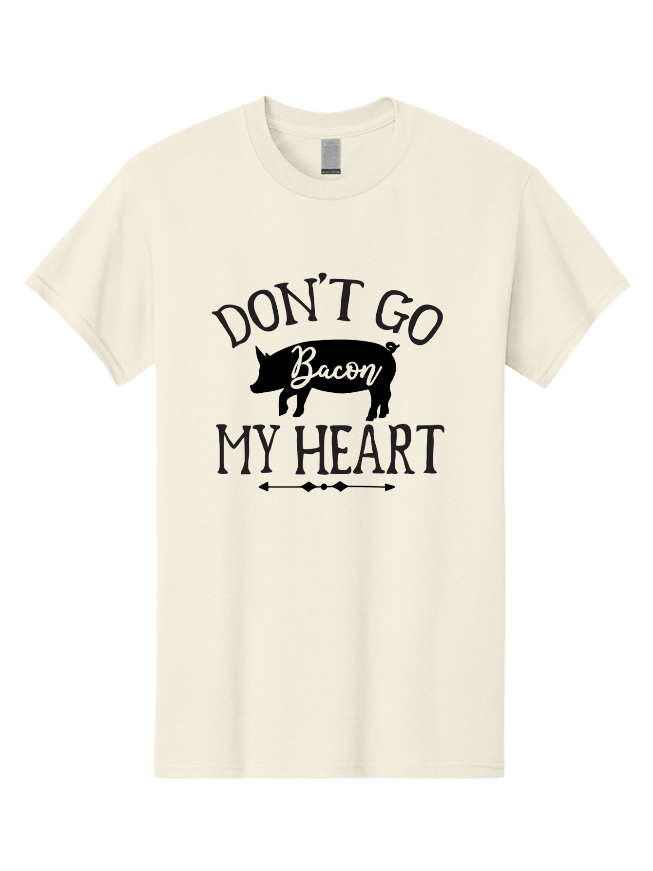 Don-T-Go-Bacon-My-Heart Men'S Graphic Tee, 100% Cotton, Comfortable Casual Summer Wear, Machine Washable, Funny Pig Quote, Bacon Love, Heart Pig, Pig Pun, Bacon Humor, Cute Pig Design, Pig Phrase, Bacon Phrase, Heartwarming Pig, Aab572