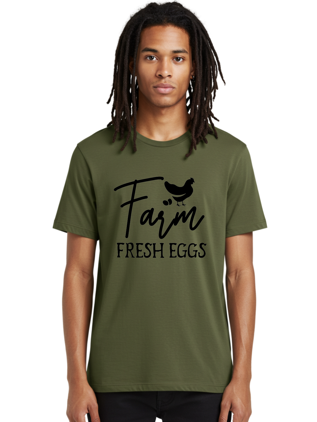 Farm-Fresh-Eggs Men'S Graphic Tee, 100% Cotton, Comfortable Casual Summer Wear, Machine Washable, Farm Fresh Eggs, Eggs, Farm, Fresh Produce, Farm Eggs, Farm Fresh Aab577
