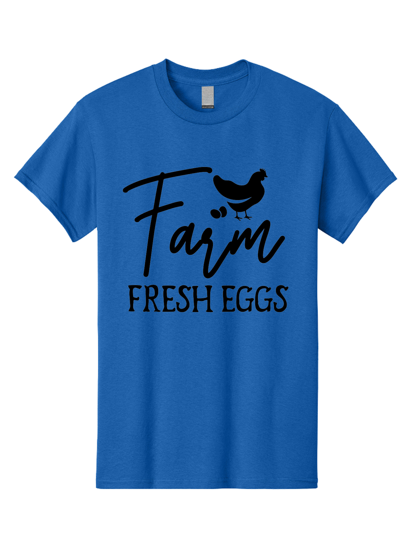 Farm-Fresh-Eggs Men'S Graphic Tee, 100% Cotton, Comfortable Casual Summer Wear, Machine Washable, Farm Fresh Eggs, Eggs, Farm, Fresh Produce, Farm Eggs, Farm Fresh Aab577