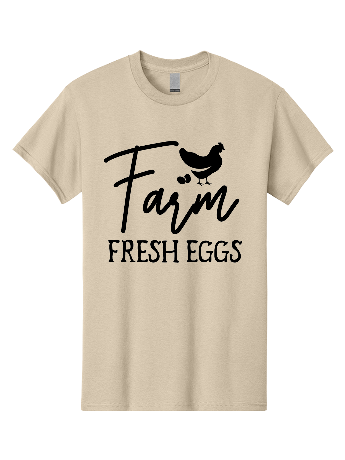 Farm-Fresh-Eggs Men'S Graphic Tee, 100% Cotton, Comfortable Casual Summer Wear, Machine Washable, Farm Fresh Eggs, Eggs, Farm, Fresh Produce, Farm Eggs, Farm Fresh Aab577