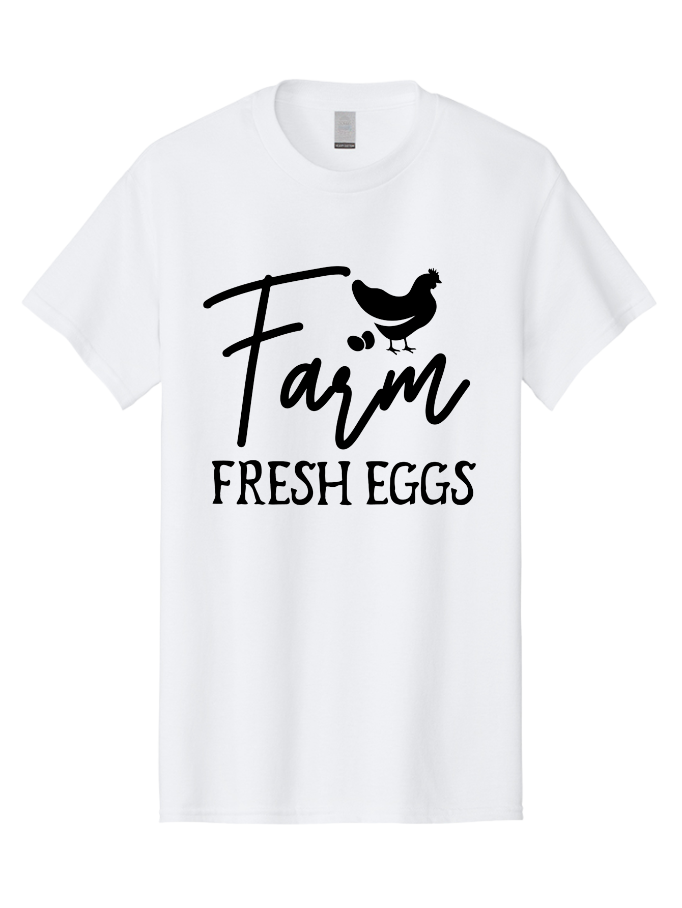 Farm-Fresh-Eggs Men'S Graphic Tee, 100% Cotton, Comfortable Casual Summer Wear, Machine Washable, Farm Fresh Eggs, Eggs, Farm, Fresh Produce, Farm Eggs, Farm Fresh Aab577