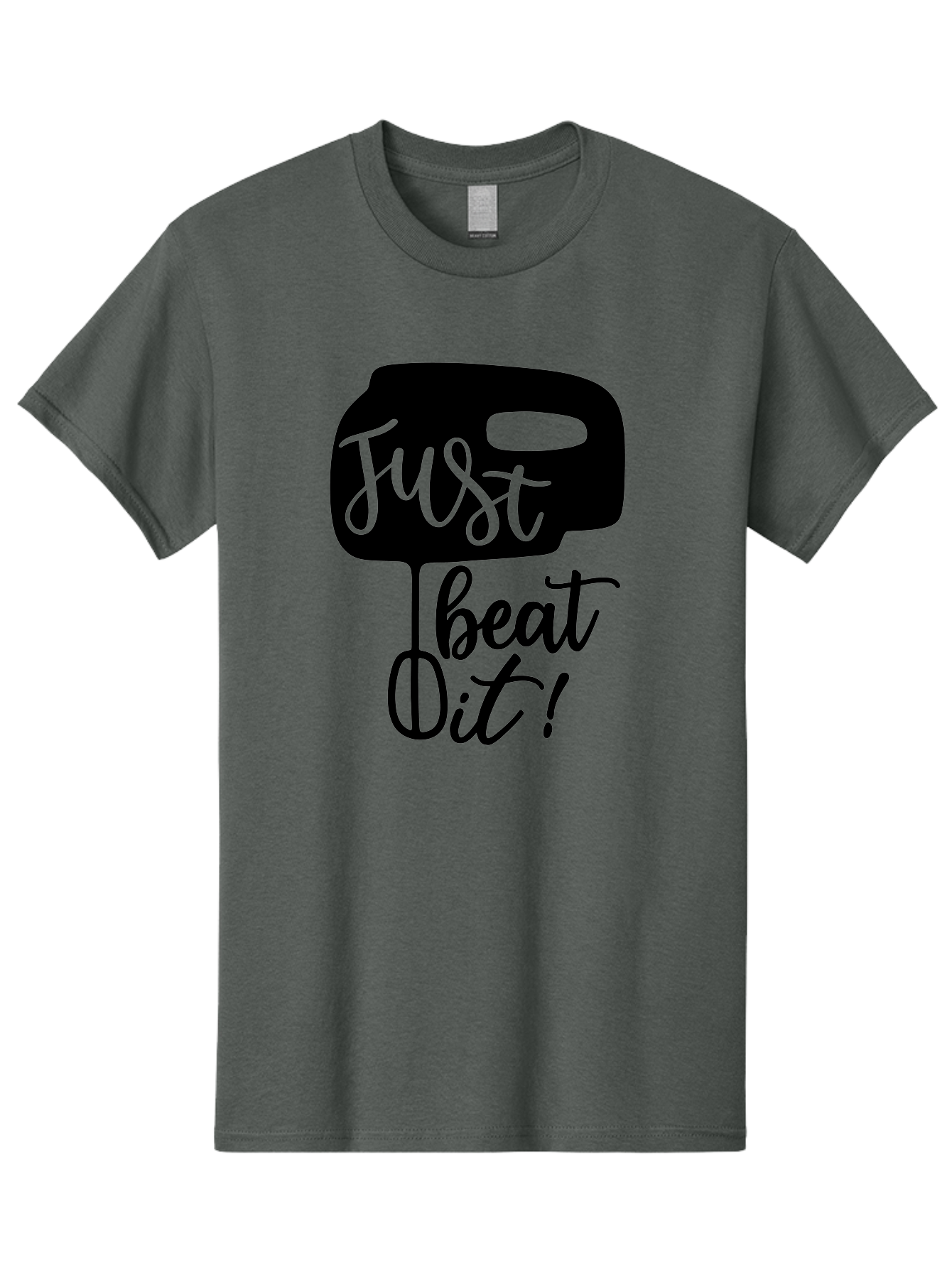 Just-Beat-It Men'S Graphic Tee, 100% Cotton, Comfortable Casual Summer Wear, Machine Washable, Boxing, Motivational Quote, Fitness Inspiration, Workout Encouragement, Just Beat It!, Boxing Graphics, Motivational Boxing Aab582