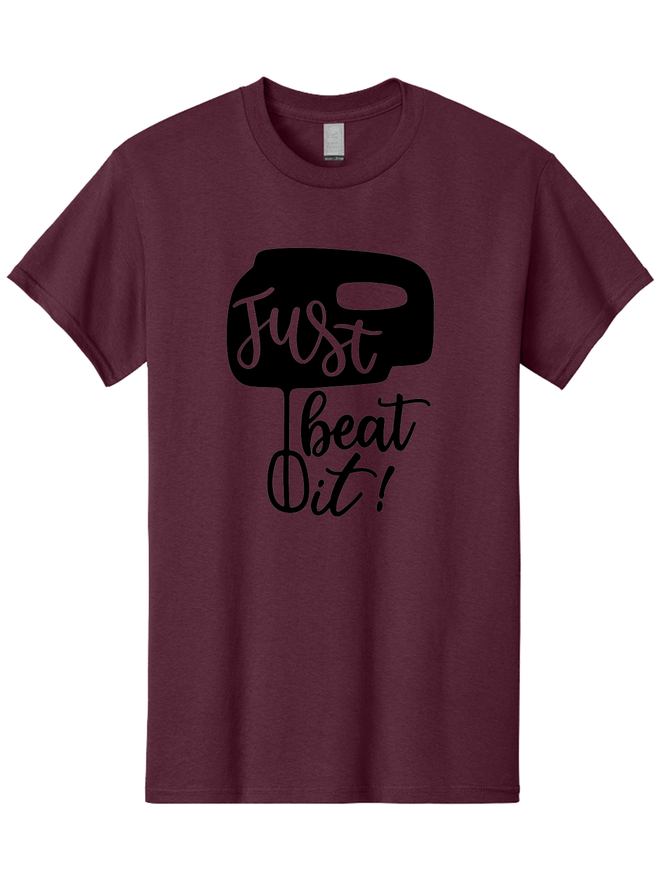 Just-Beat-It Men'S Graphic Tee, 100% Cotton, Comfortable Casual Summer Wear, Machine Washable, Boxing, Motivational Quote, Fitness Inspiration, Workout Encouragement, Just Beat It!, Boxing Graphics, Motivational Boxing Aab582
