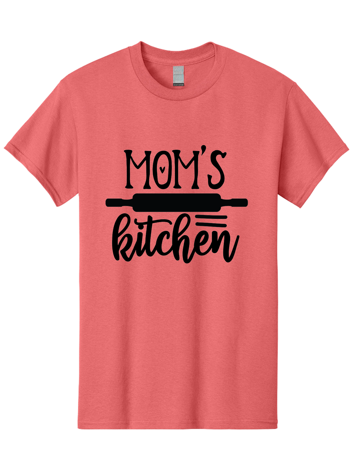 Mom-S-Kitchen Men'S Graphic Tee, 100% Cotton, Comfortable Casual Summer Wear, Machine Washable, Mom'S Kitchen, Mother'S Day Gift, Kitchen Decor, Baking, Cooking, Rolling Pin, Mother'S Kitchen, Homemade, Family Recipe, Kitchen Love, Aab586