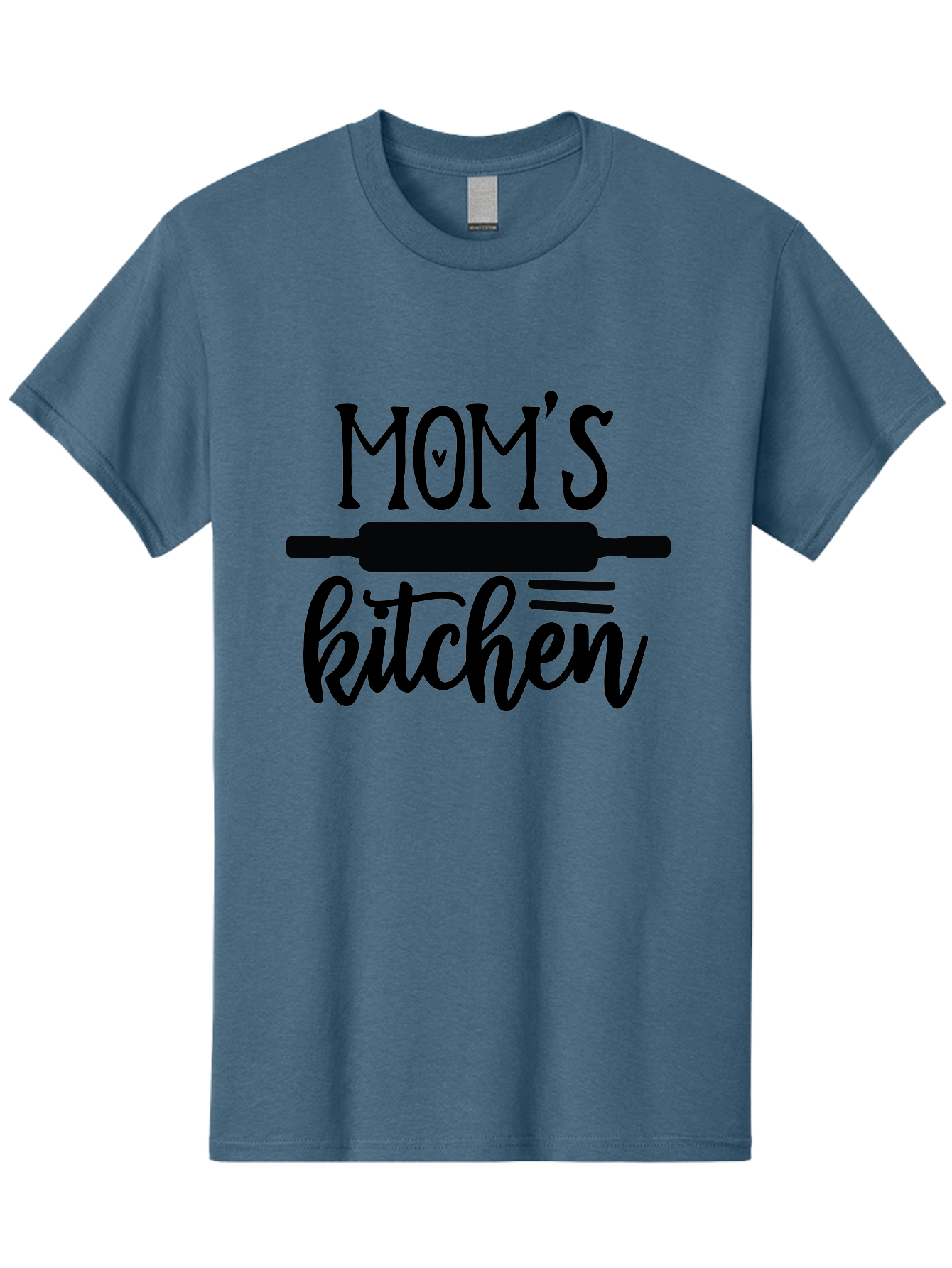 Mom-S-Kitchen Men'S Graphic Tee, 100% Cotton, Comfortable Casual Summer Wear, Machine Washable, Mom'S Kitchen, Mother'S Day Gift, Kitchen Decor, Baking, Cooking, Rolling Pin, Mother'S Kitchen, Homemade, Family Recipe, Kitchen Love, Aab586