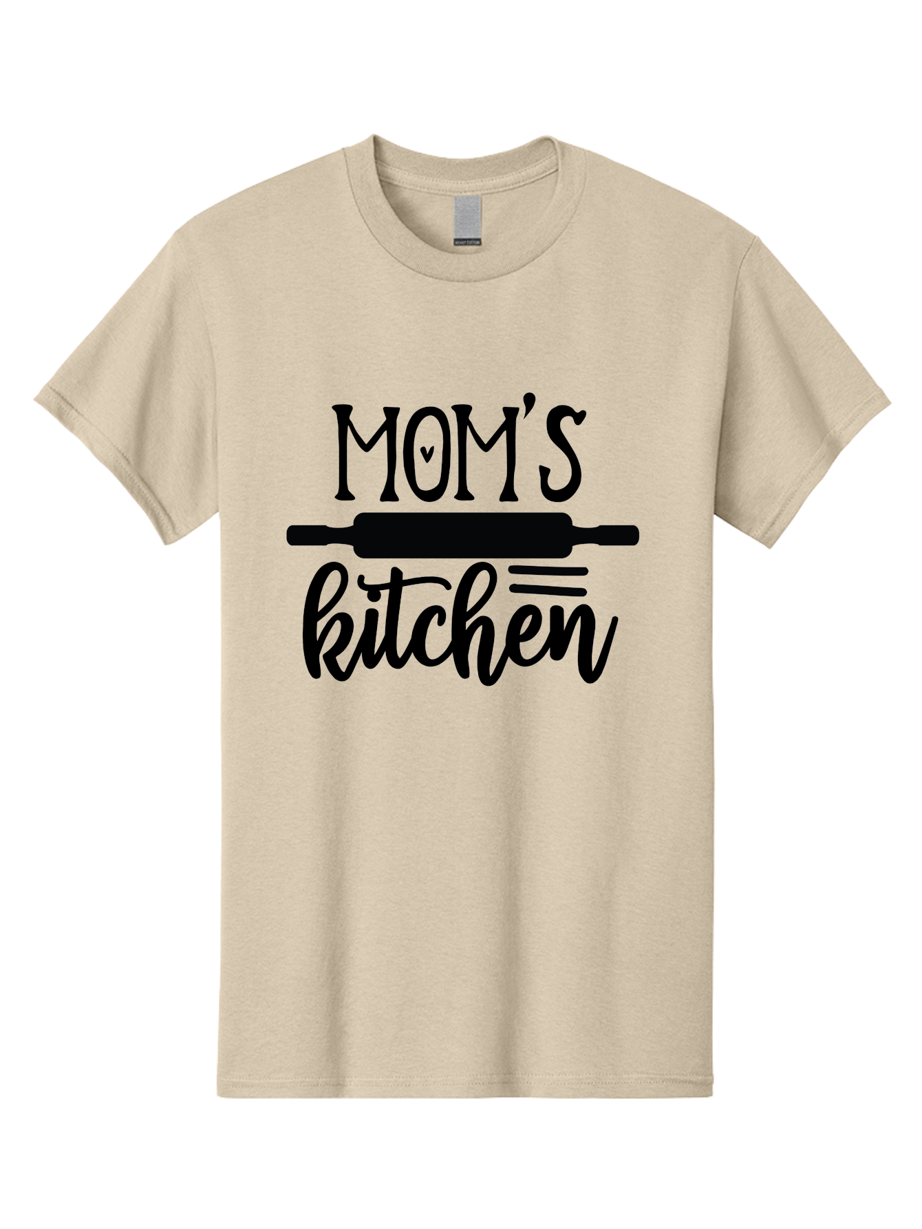 Mom-S-Kitchen Men'S Graphic Tee, 100% Cotton, Comfortable Casual Summer Wear, Machine Washable, Mom'S Kitchen, Mother'S Day Gift, Kitchen Decor, Baking, Cooking, Rolling Pin, Mother'S Kitchen, Homemade, Family Recipe, Kitchen Love, Aab586