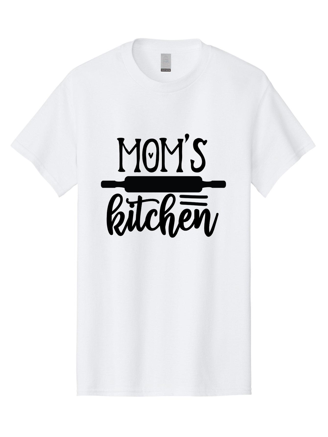 Mom-S-Kitchen Men'S Graphic Tee, 100% Cotton, Comfortable Casual Summer Wear, Machine Washable, Mom'S Kitchen, Mother'S Day Gift, Kitchen Decor, Baking, Cooking, Rolling Pin, Mother'S Kitchen, Homemade, Family Recipe, Kitchen Love, Aab586