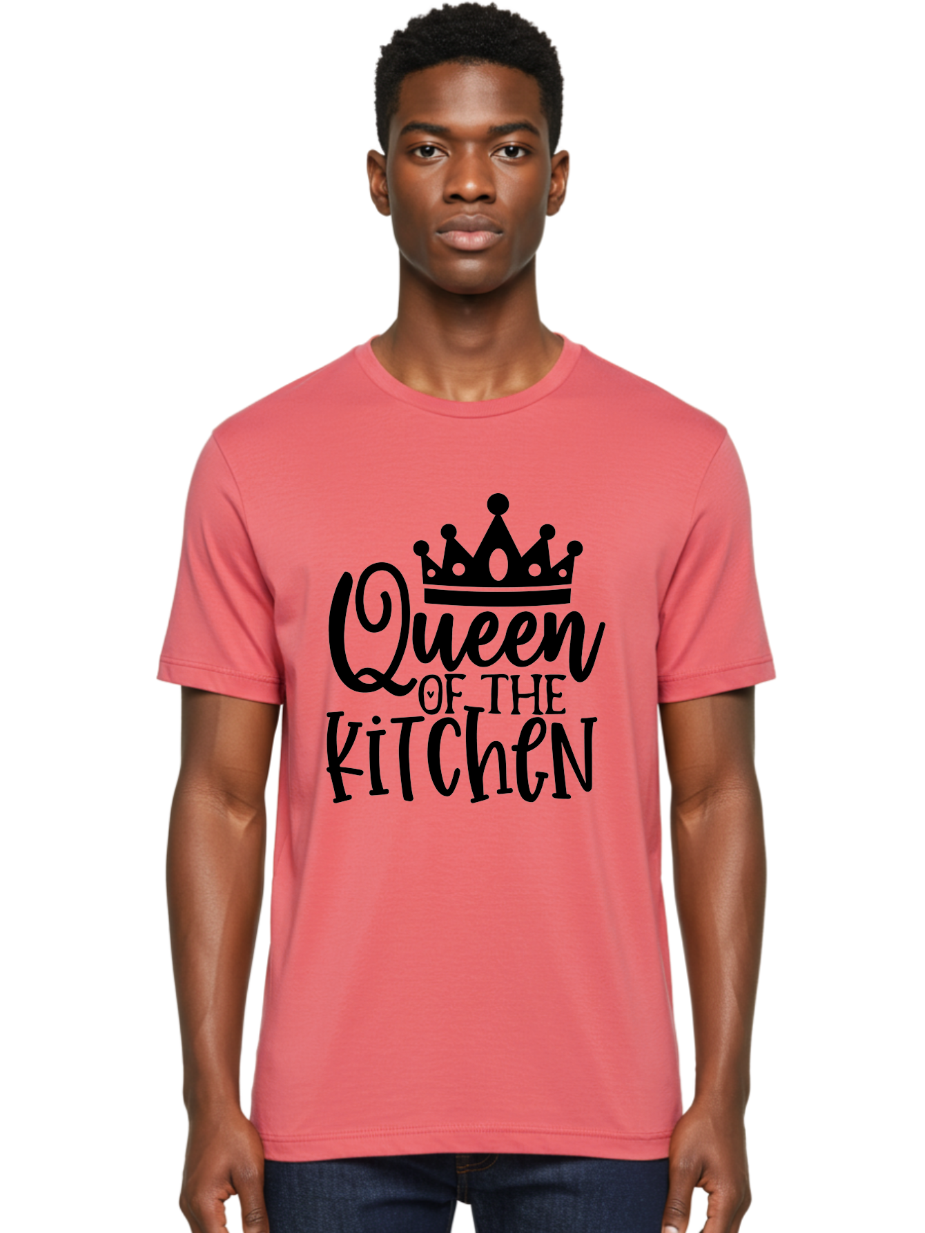 Queen-Of-The-Kitchen Men'S Graphic Tee, 100% Cotton, Comfortable Casual Summer Wear, Machine Washable, Kitchen Queen, Cooking, Baking, Culinary Skills, Domestic Goddess, Kitchen Decor, Cooking Inspiration, Recipe Ideas, Kitchen Motivation, Aab587
