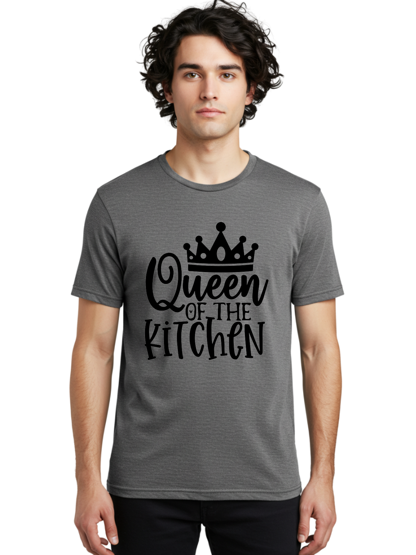 Queen-Of-The-Kitchen Men'S Graphic Tee, 100% Cotton, Comfortable Casual Summer Wear, Machine Washable, Kitchen Queen, Cooking, Baking, Culinary Skills, Domestic Goddess, Kitchen Decor, Cooking Inspiration, Recipe Ideas, Kitchen Motivation, Aab587