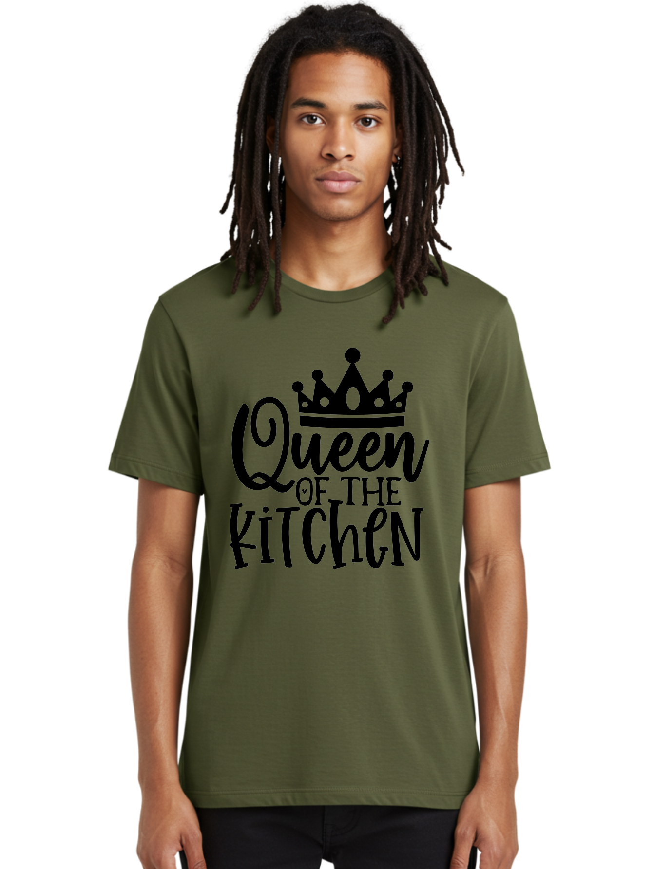 Queen-Of-The-Kitchen Men'S Graphic Tee, 100% Cotton, Comfortable Casual Summer Wear, Machine Washable, Kitchen Queen, Cooking, Baking, Culinary Skills, Domestic Goddess, Kitchen Decor, Cooking Inspiration, Recipe Ideas, Kitchen Motivation, Aab587