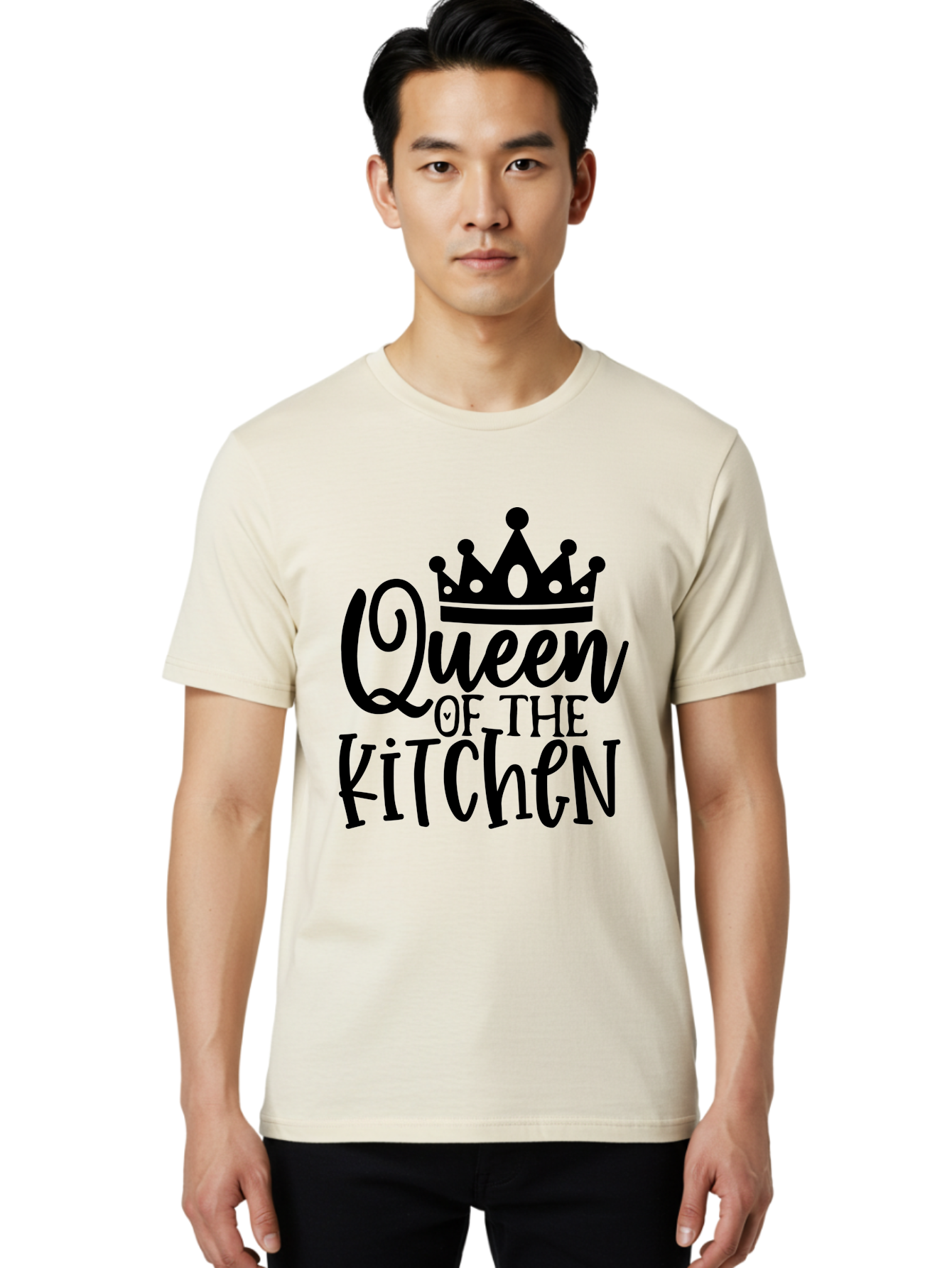 Queen-Of-The-Kitchen Men'S Graphic Tee, 100% Cotton, Comfortable Casual Summer Wear, Machine Washable, Kitchen Queen, Cooking, Baking, Culinary Skills, Domestic Goddess, Kitchen Decor, Cooking Inspiration, Recipe Ideas, Kitchen Motivation, Aab587