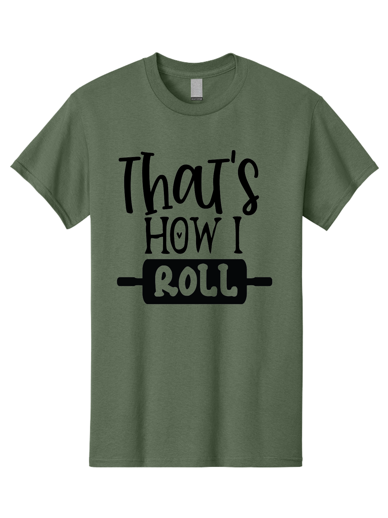 That-S-How-I-Roll Men'S Graphic Tee, 100% Cotton, Comfortable Casual Summer Wear, Machine Washable, Funny Quote, Playful Baking, Humorous Phrase, Rolling Pin, Baking Humor, Witty Saying, Lighthearted Graphic, Bakery Inspiration, Foodie Humor Aab590