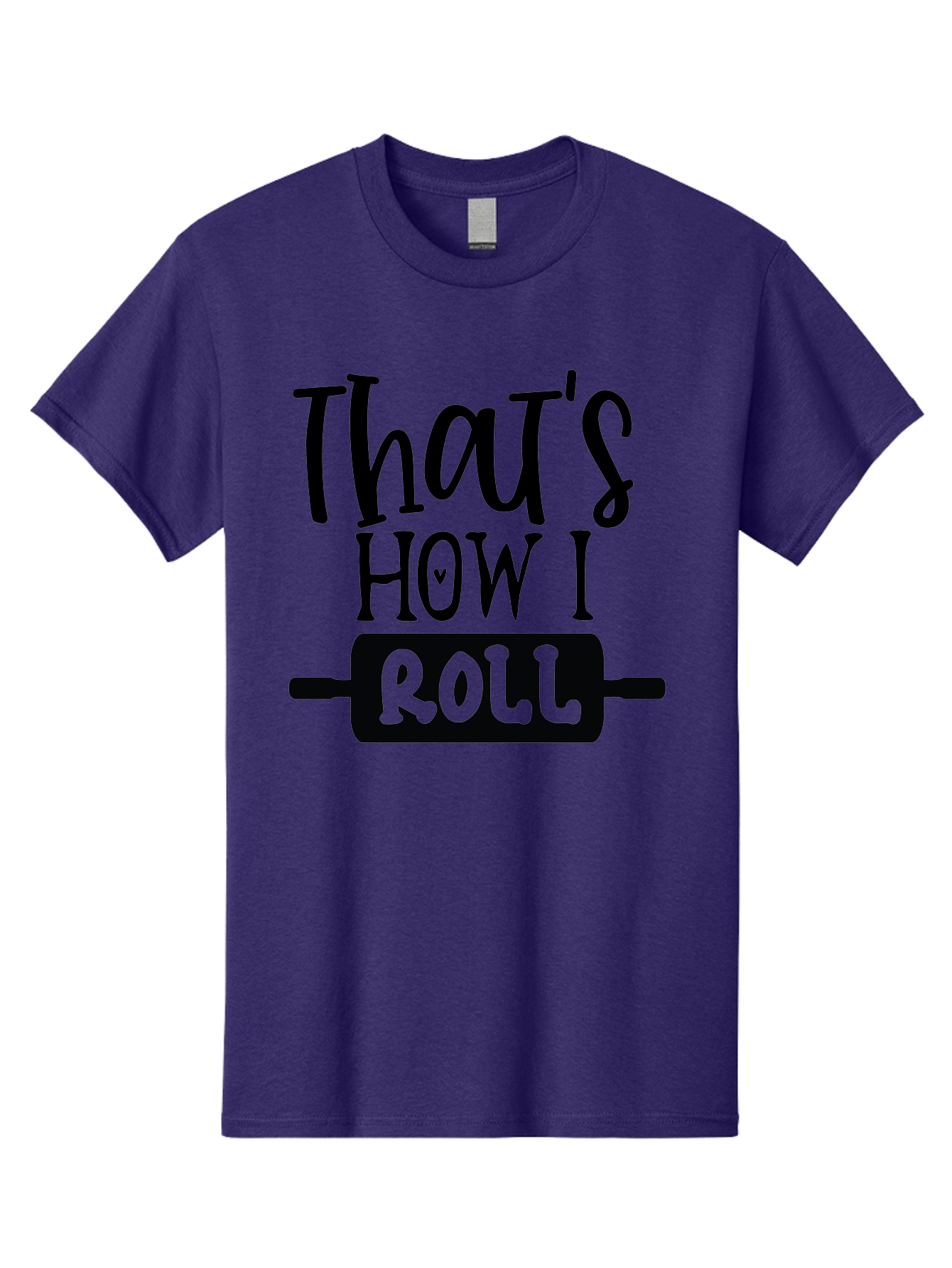That-S-How-I-Roll Men'S Graphic Tee, 100% Cotton, Comfortable Casual Summer Wear, Machine Washable, Funny Quote, Playful Baking, Humorous Phrase, Rolling Pin, Baking Humor, Witty Saying, Lighthearted Graphic, Bakery Inspiration, Foodie Humor Aab590