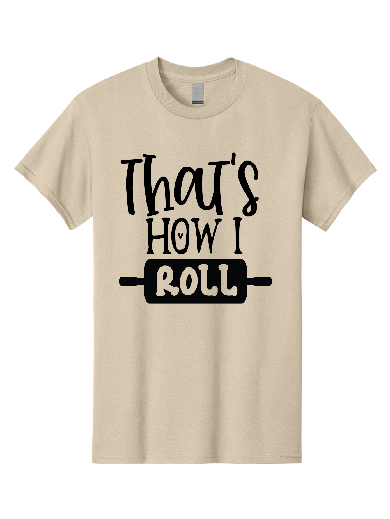 That-S-How-I-Roll Men'S Graphic Tee, 100% Cotton, Comfortable Casual Summer Wear, Machine Washable, Funny Quote, Playful Baking, Humorous Phrase, Rolling Pin, Baking Humor, Witty Saying, Lighthearted Graphic, Bakery Inspiration, Foodie Humor Aab590