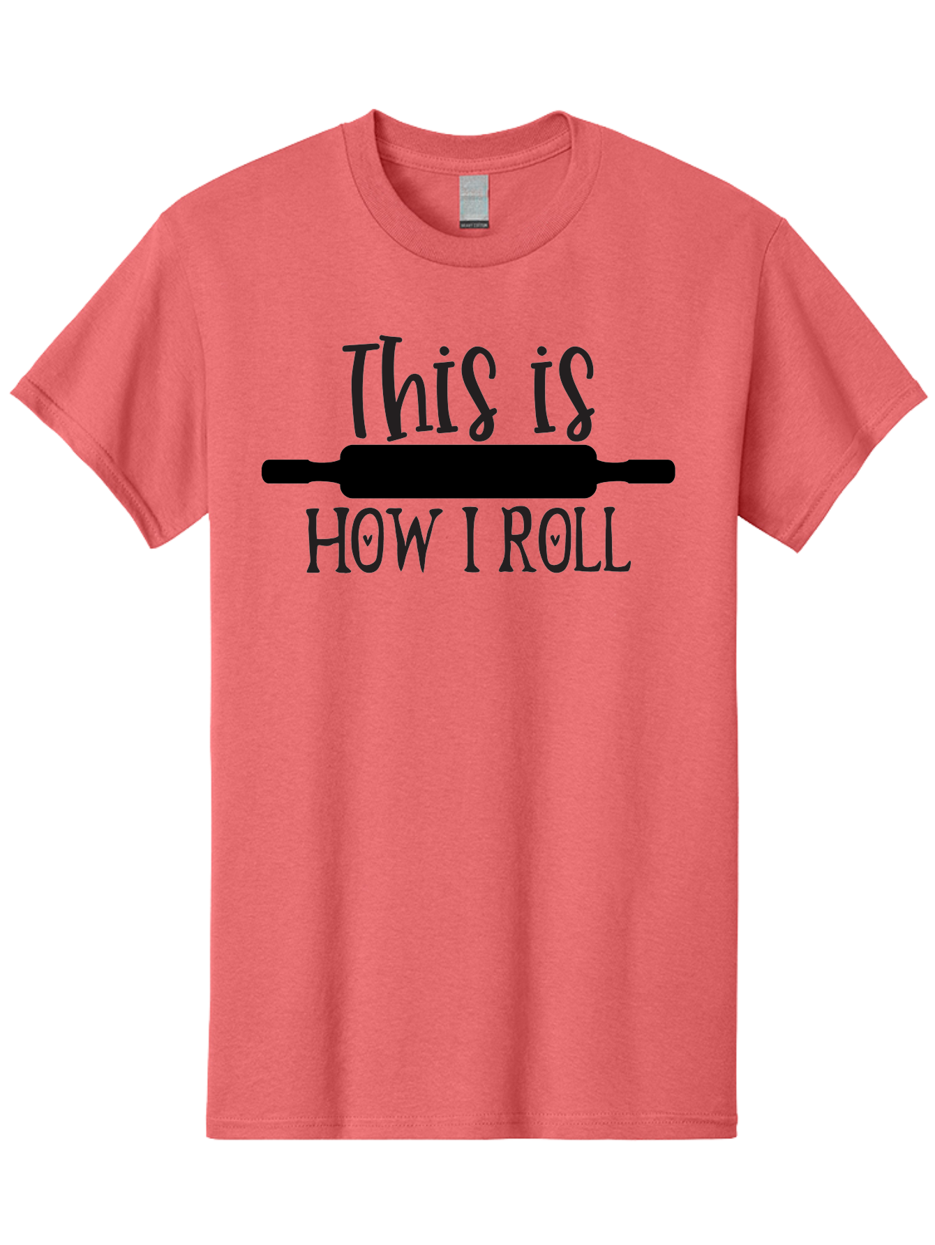 This-Is-How-I-Roll Men'S Graphic Tee, 100% Cotton, Comfortable Casual Summer Wear, Machine Washable, Baking Humor, Rolling Pin, Punny Phrase, Funny Quote, Baking Quote, Kitchen Humor, Playful Design, Whimsical Typography, Clever Saying Aab591