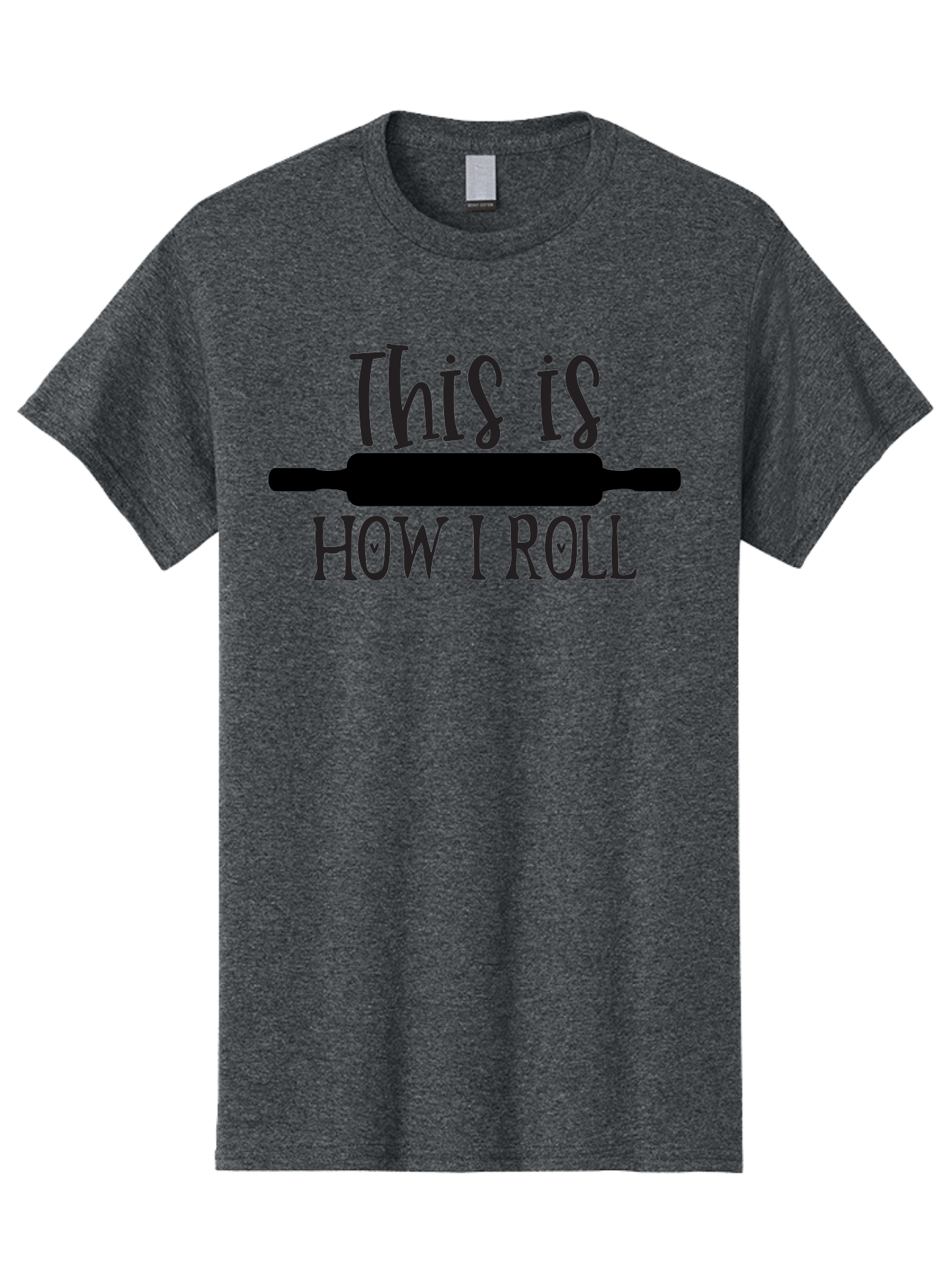 This-Is-How-I-Roll Men'S Graphic Tee, 100% Cotton, Comfortable Casual Summer Wear, Machine Washable, Baking Humor, Rolling Pin, Punny Phrase, Funny Quote, Baking Quote, Kitchen Humor, Playful Design, Whimsical Typography, Clever Saying Aab591
