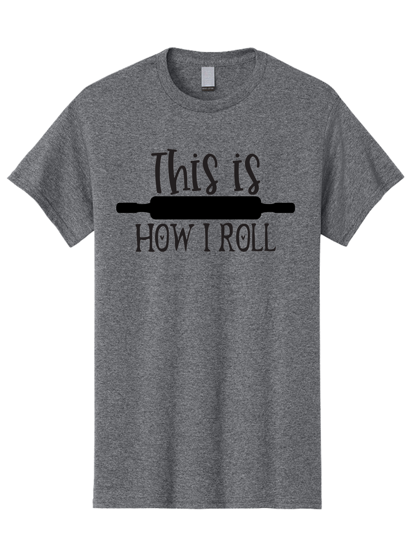 This-Is-How-I-Roll Men'S Graphic Tee, 100% Cotton, Comfortable Casual Summer Wear, Machine Washable, Baking Humor, Rolling Pin, Punny Phrase, Funny Quote, Baking Quote, Kitchen Humor, Playful Design, Whimsical Typography, Clever Saying Aab591