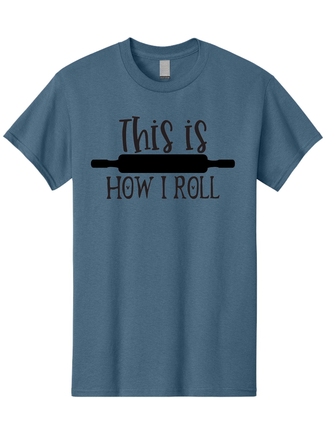 This-Is-How-I-Roll Men'S Graphic Tee, 100% Cotton, Comfortable Casual Summer Wear, Machine Washable, Baking Humor, Rolling Pin, Punny Phrase, Funny Quote, Baking Quote, Kitchen Humor, Playful Design, Whimsical Typography, Clever Saying Aab591