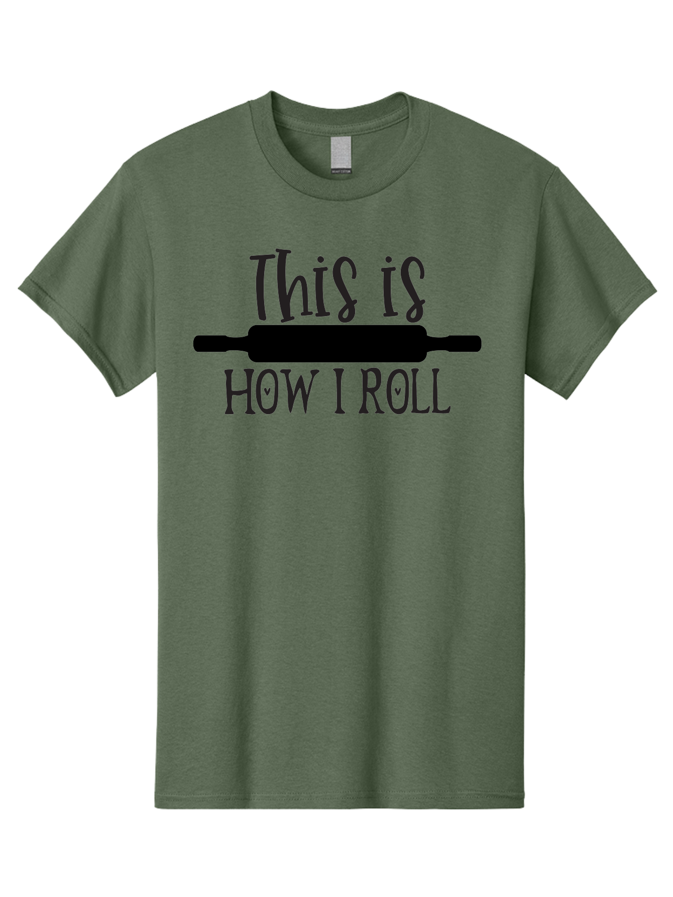 This-Is-How-I-Roll Men'S Graphic Tee, 100% Cotton, Comfortable Casual Summer Wear, Machine Washable, Baking Humor, Rolling Pin, Punny Phrase, Funny Quote, Baking Quote, Kitchen Humor, Playful Design, Whimsical Typography, Clever Saying Aab591