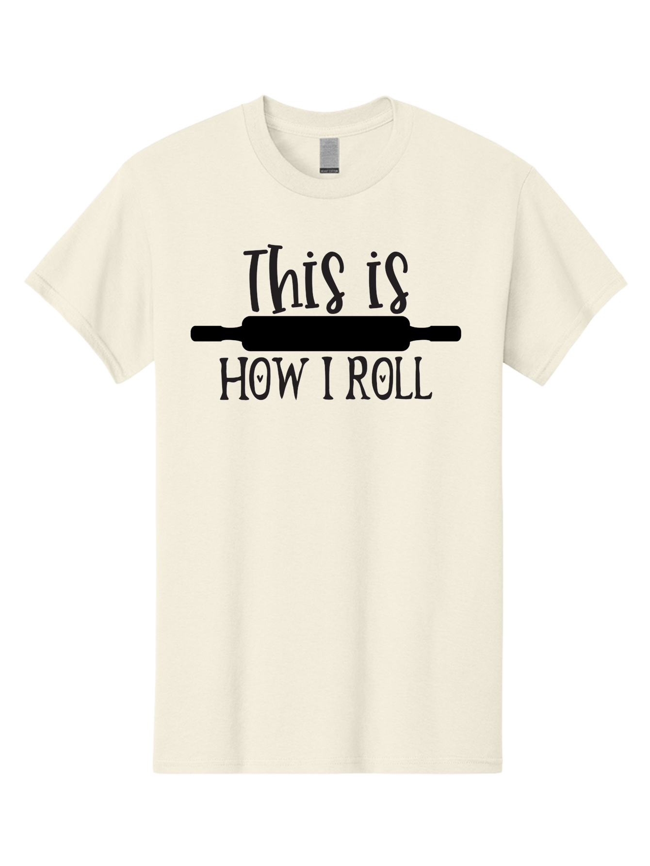 This-Is-How-I-Roll Men'S Graphic Tee, 100% Cotton, Comfortable Casual Summer Wear, Machine Washable, Baking Humor, Rolling Pin, Punny Phrase, Funny Quote, Baking Quote, Kitchen Humor, Playful Design, Whimsical Typography, Clever Saying Aab591