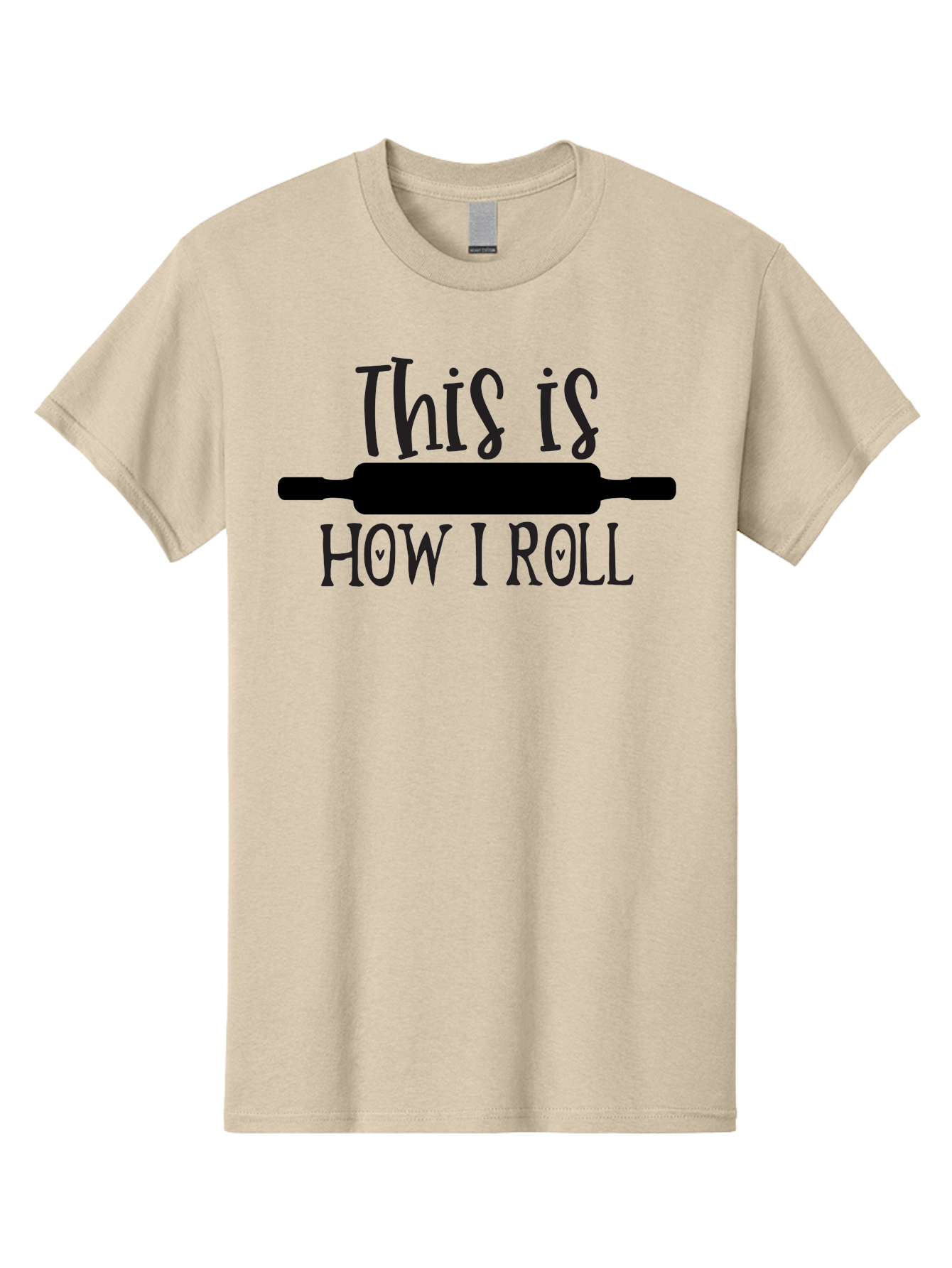 This-Is-How-I-Roll Men'S Graphic Tee, 100% Cotton, Comfortable Casual Summer Wear, Machine Washable, Baking Humor, Rolling Pin, Punny Phrase, Funny Quote, Baking Quote, Kitchen Humor, Playful Design, Whimsical Typography, Clever Saying Aab591