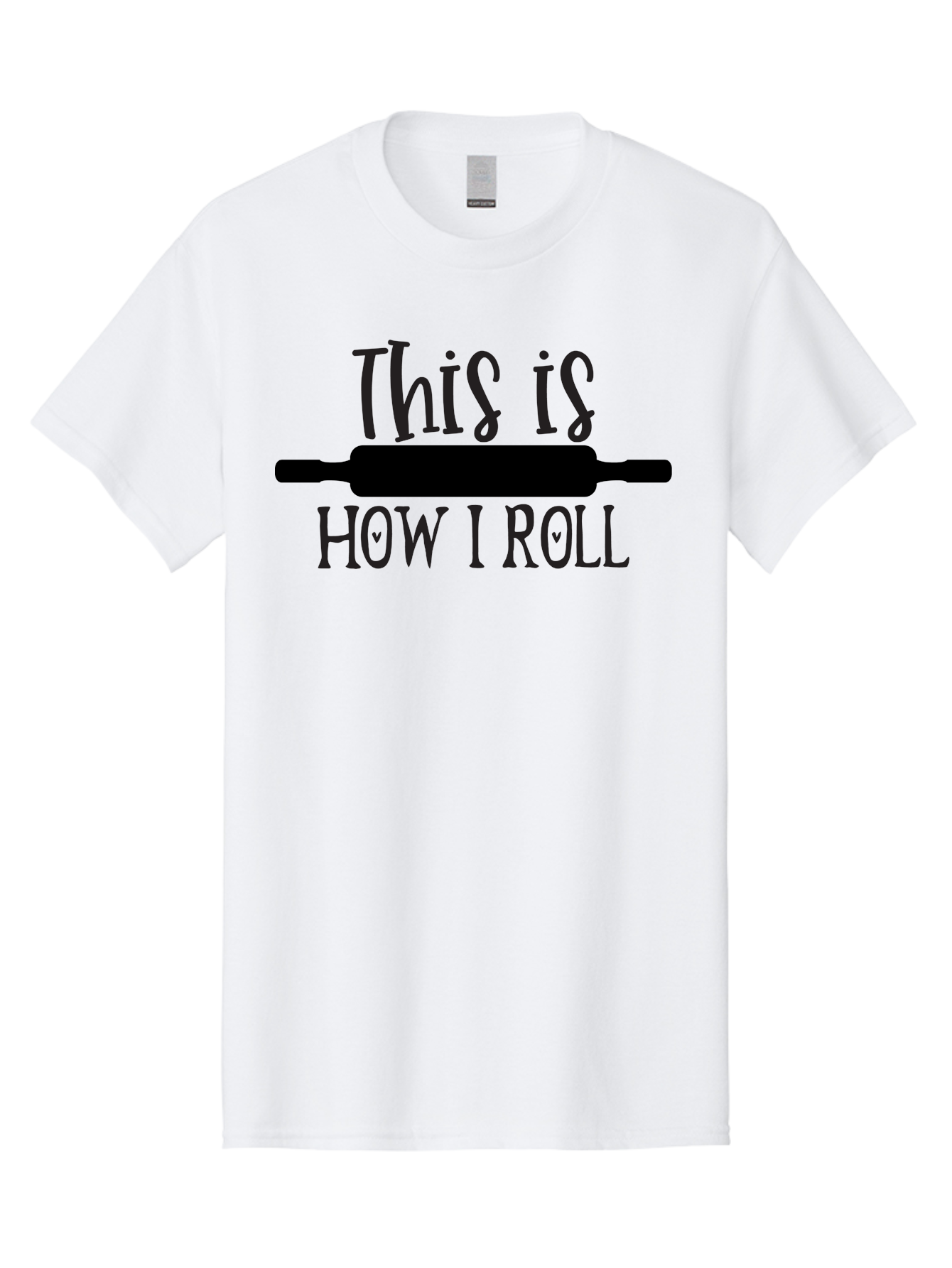 This-Is-How-I-Roll Men'S Graphic Tee, 100% Cotton, Comfortable Casual Summer Wear, Machine Washable, Baking Humor, Rolling Pin, Punny Phrase, Funny Quote, Baking Quote, Kitchen Humor, Playful Design, Whimsical Typography, Clever Saying Aab591