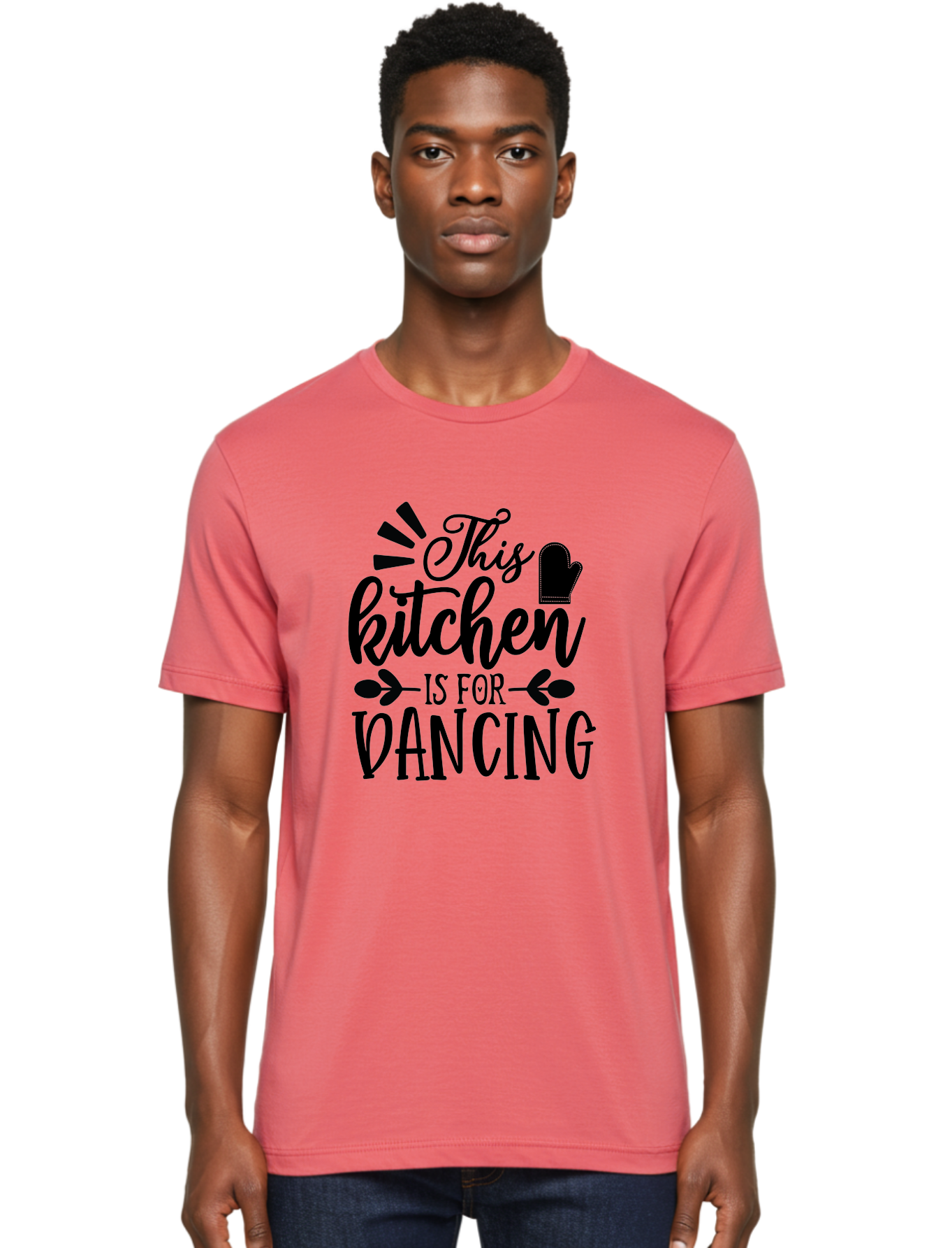 This-Kitchen-Is-For-Dancing Men'S Graphic Tee, 100% Cotton, Comfortable Casual Summer Wear, Machine Washable, Kitchen Dancing, Kitchen Decor, Dance Quotes, Kitchen Inspiration, Cooking Quotes, Dance Love, Kitchen Passion, Cooking Inspiration Aab592