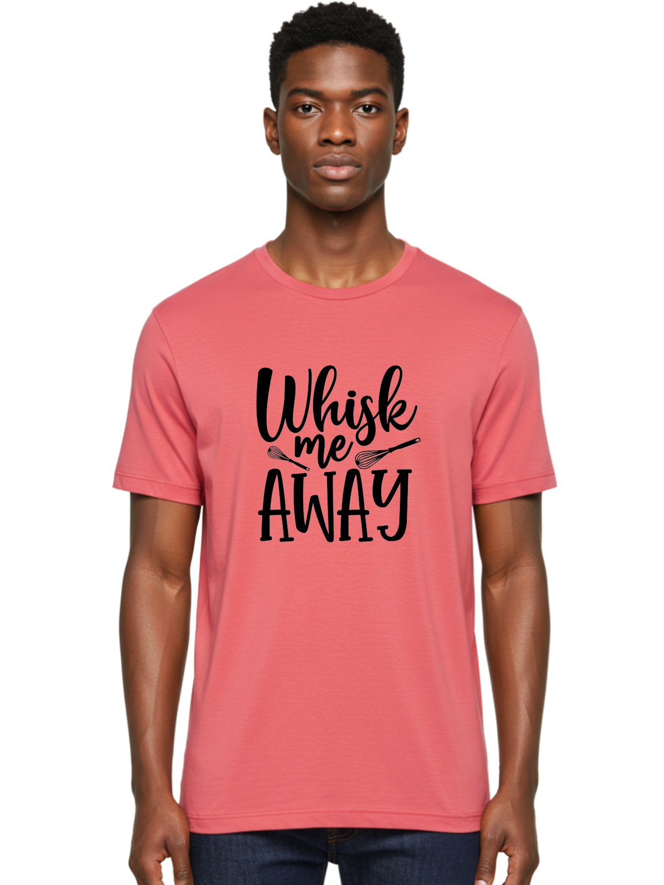 Whisk-Me-Away Men'S Graphic Tee, 100% Cotton, Comfortable Casual Summer Wear, Machine Washable, Baking Inspiration, Cooking Quotes, Kitchen Utensils, Whisk Illustrations, Fun Phrases, Clever Sayings, Culinary Humor, Creative Typography Aab595