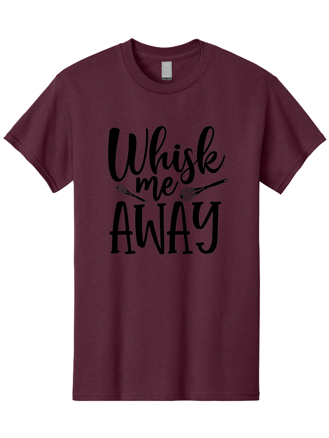 Whisk-Me-Away Men'S Graphic Tee, 100% Cotton, Comfortable Casual Summer Wear, Machine Washable, Baking Inspiration, Cooking Quotes, Kitchen Utensils, Whisk Illustrations, Fun Phrases, Clever Sayings, Culinary Humor, Creative Typography Aab595