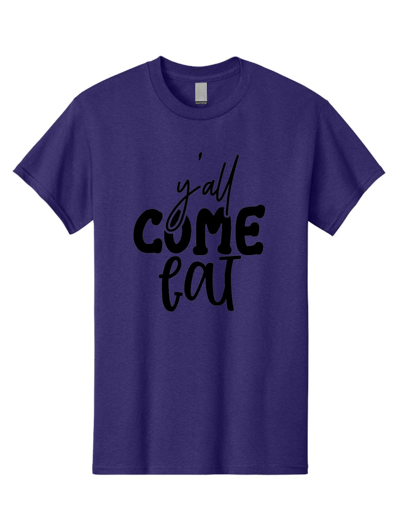 Y-All-Come-Eat-1 Men'S Graphic Tee, 100% Cotton, Comfortable Casual Summer Wear, Machine Washable, Y'All Come Eat, Southern Hospitality, Food Invitation, Casual Dining, Rustic Charm, Welcoming Phrase, Restaurant Sign, Country Style Aab596