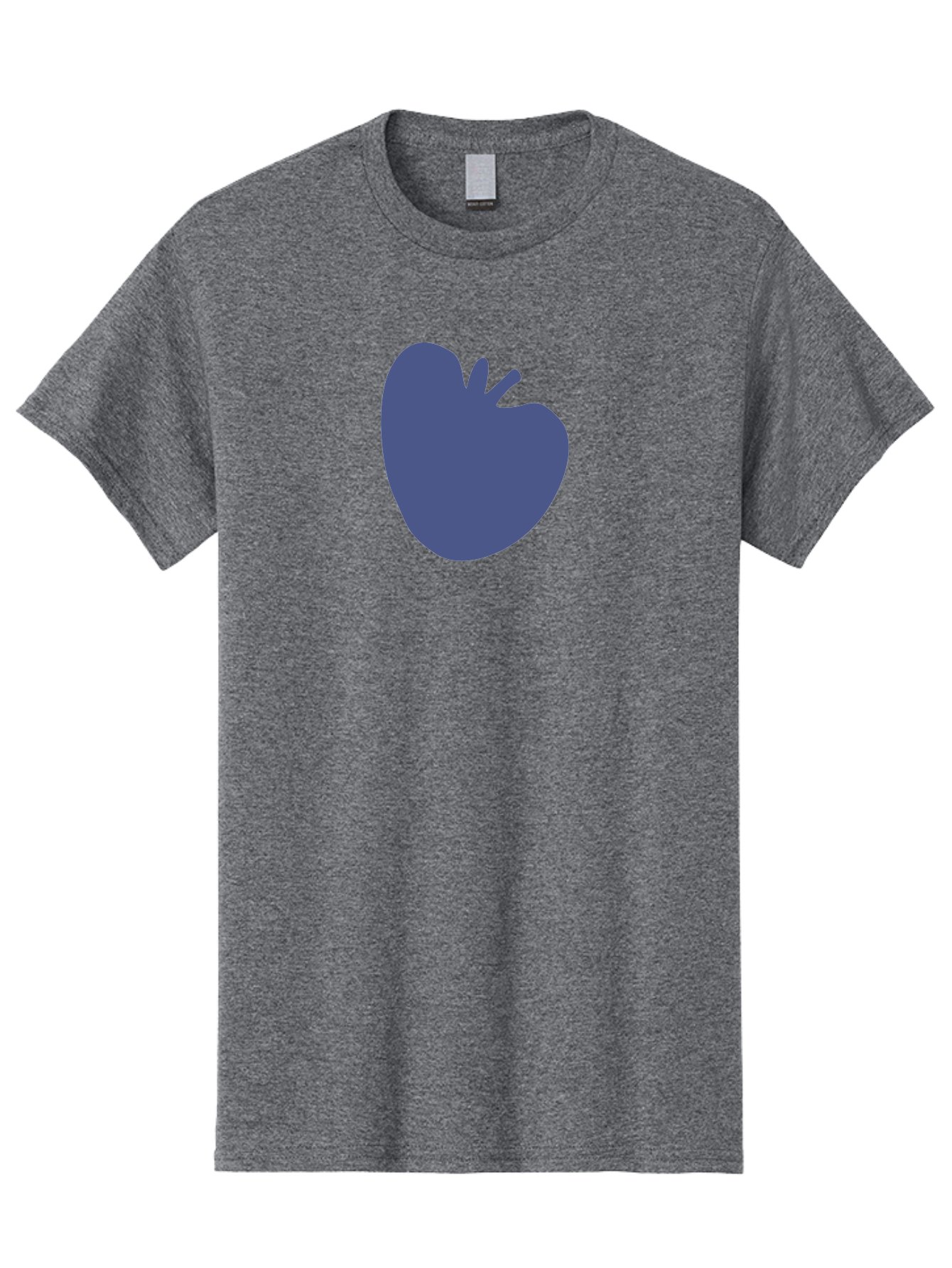 Blue-Apple-1 Men'S Graphic Tee, 100% Cotton, Comfortable Casual Summer Wear, Machine Washable, Purple Apple, Simple Design, Minimalist Logo, Fruit Symbol, Clean Graphics, Modern Illustration Aab603