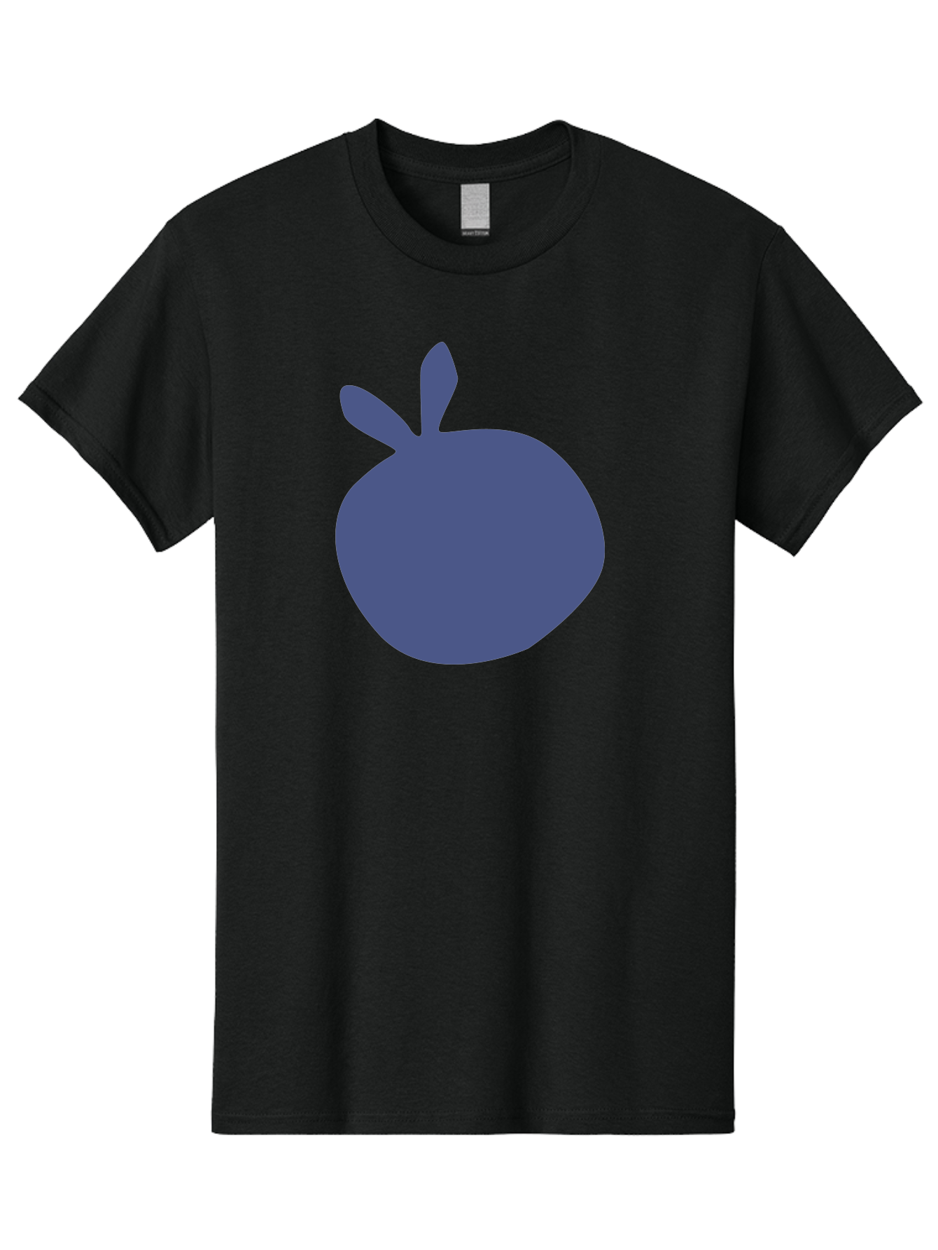 Blue-Apple Men'S Graphic Tee, 100% Cotton, Comfortable Casual Summer Wear, Machine Washable, Blue Apple, Simple Design, Minimalist Art, Blue Fruit, Digital Illustration, Apple Silhouette, Graphic Icon Aab604